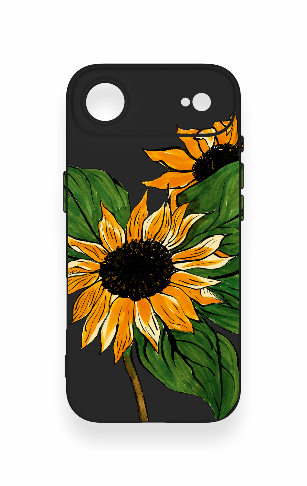 iPhone 17 Air Uyumlu Ay Çiçeği Desenli Silikon Kılıf