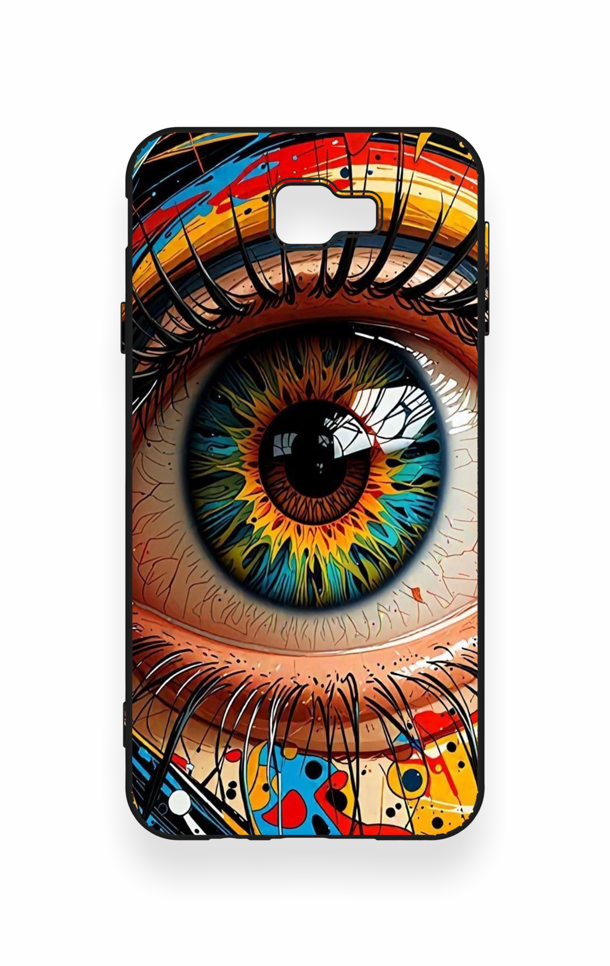 Samsung J7 Prime Uyumlu Renkli Göz Bebeği Desenli Silikon Kılıf