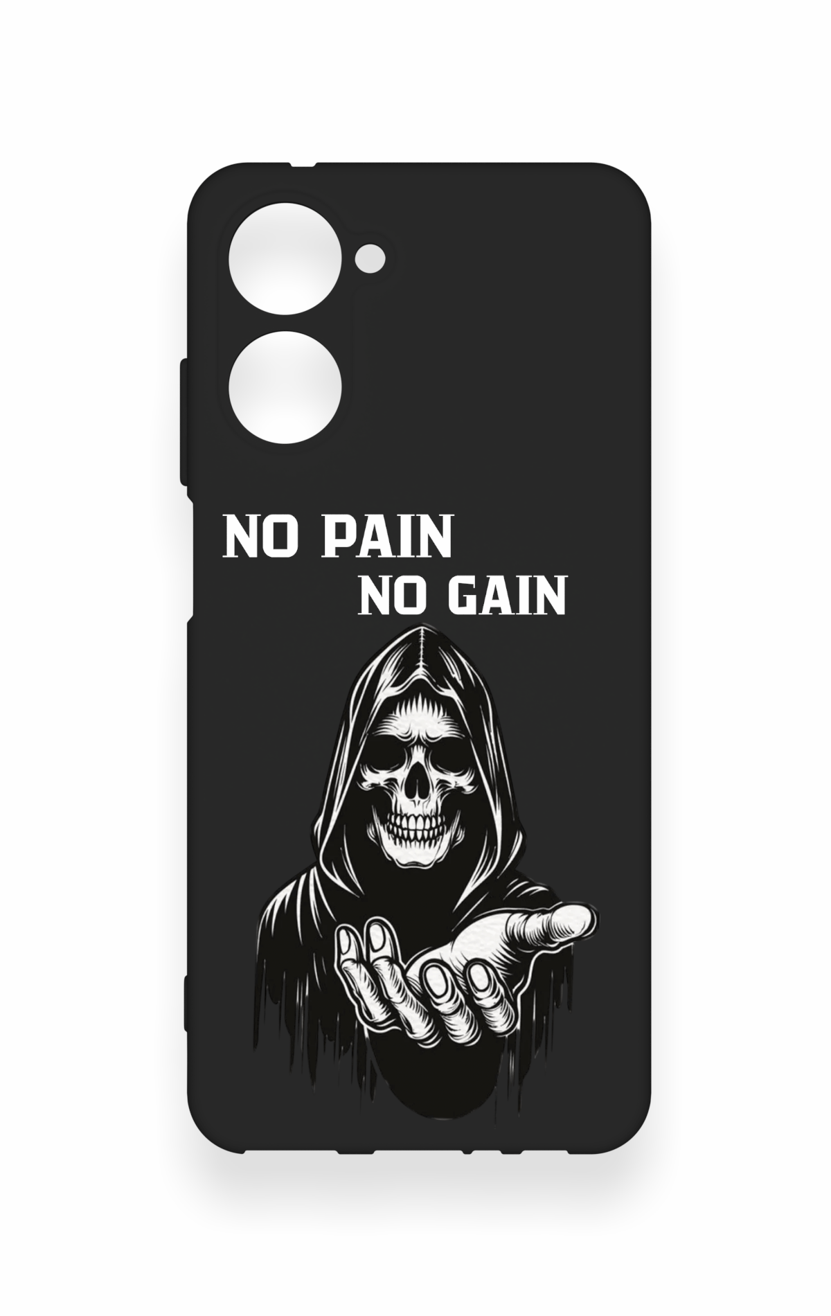 Realme 10 Uyumlu No Pain No Gain Desenli Silikon Kılıf
