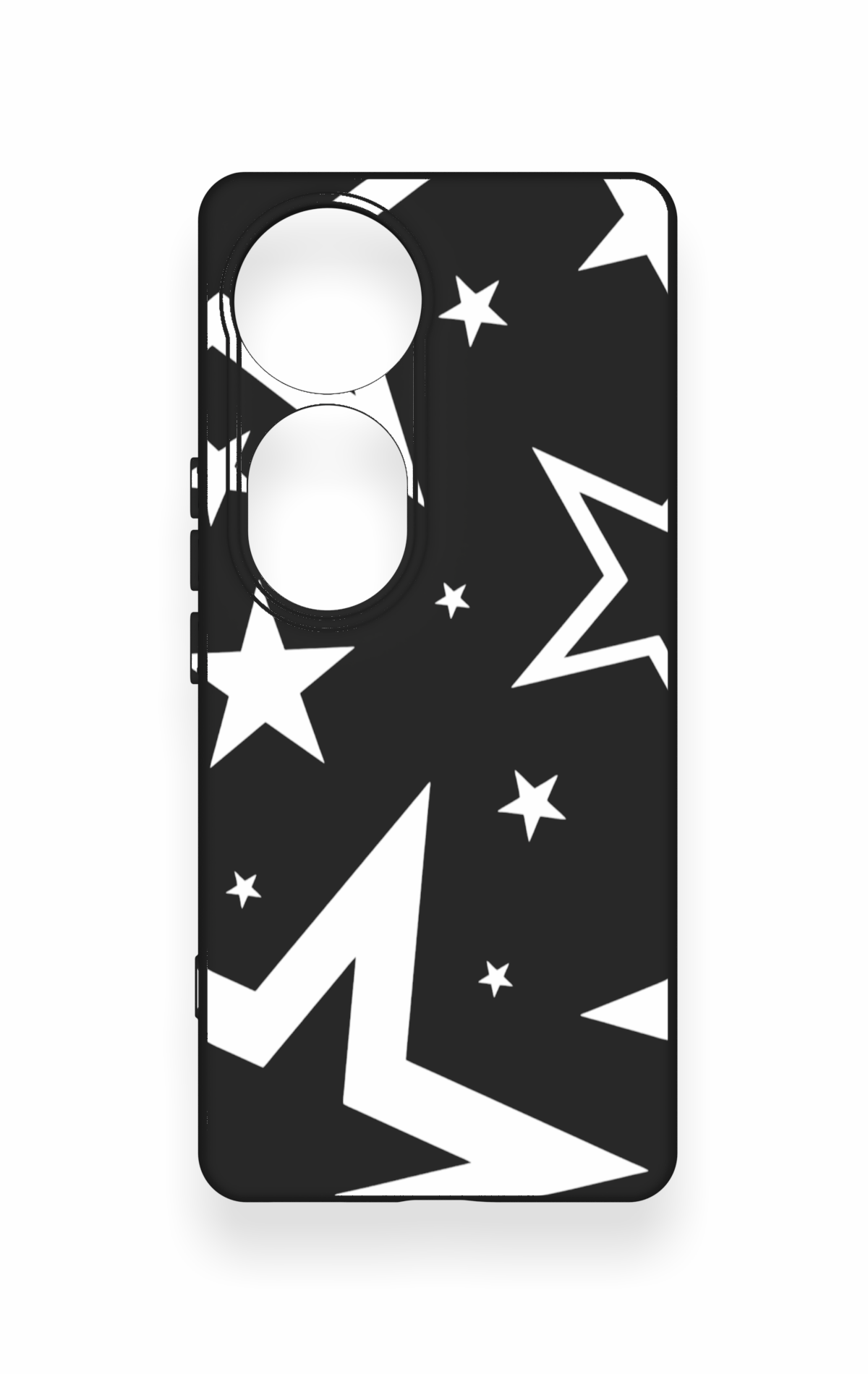 Vivo V40 Uyumlu Siyah Mega Star Desenli Silikon Kılıf
