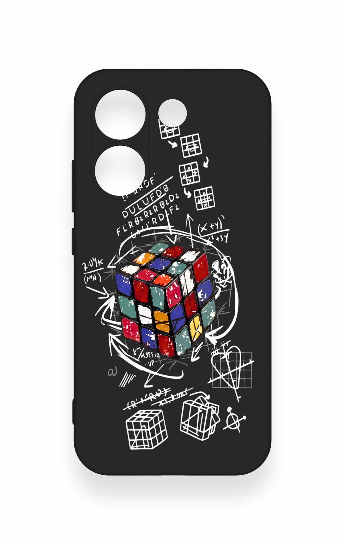Poco X8 Pro Uyumlu Rubik Küb Desenli Silikon Kılıf