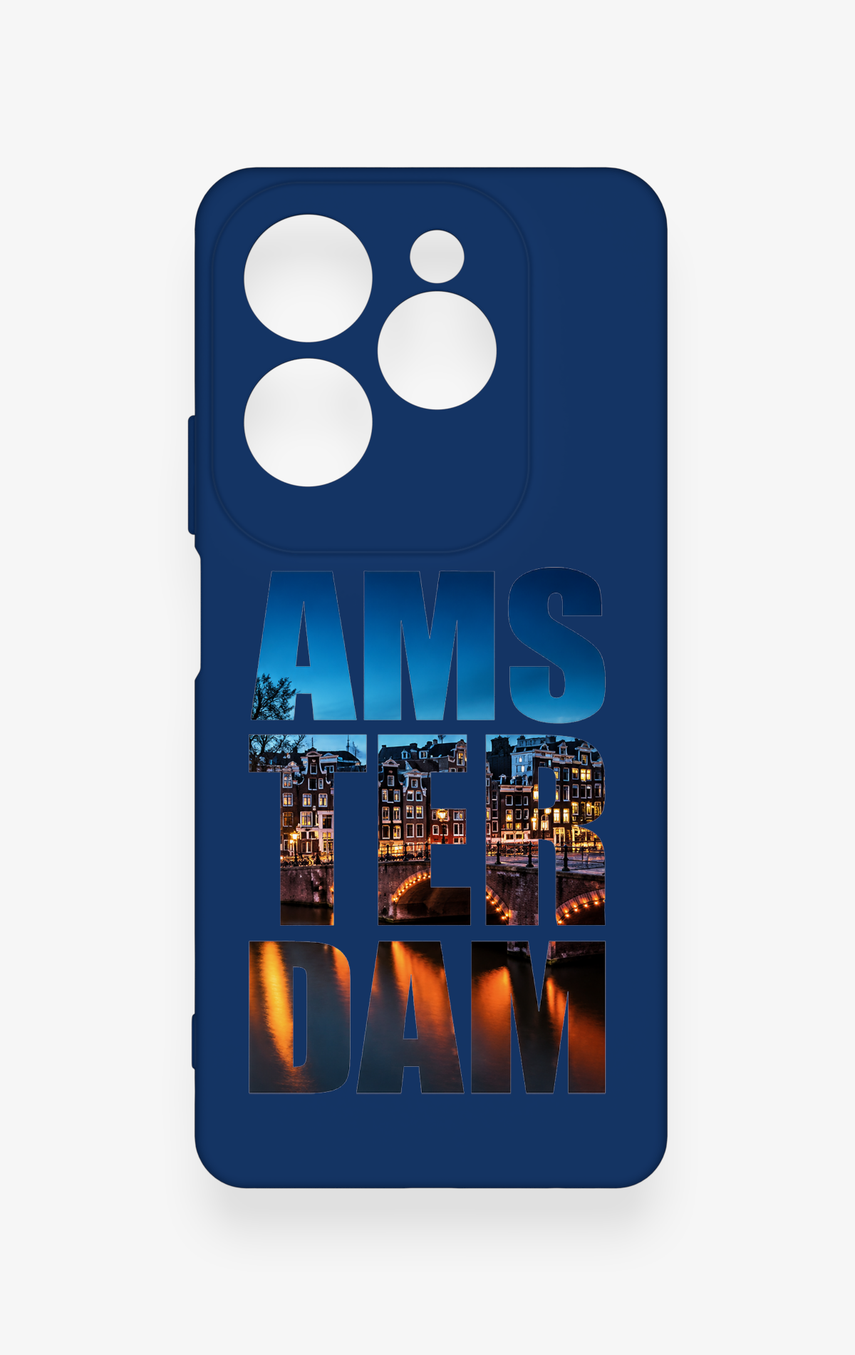İnfinix Hot 40 Pro Uyumlu Amsterdam Desenli Silikon Kılıf