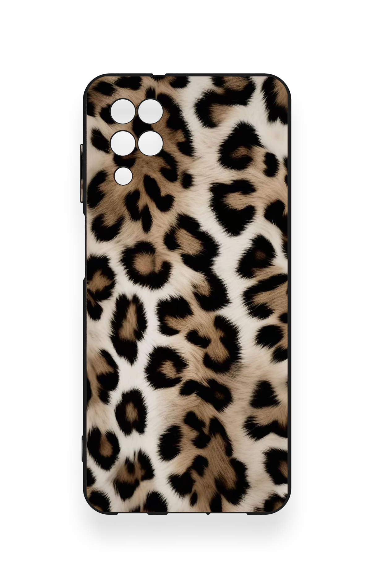 Samsung A12 Uyumlu Leopar Derisi Desenli Silikon Kılıf