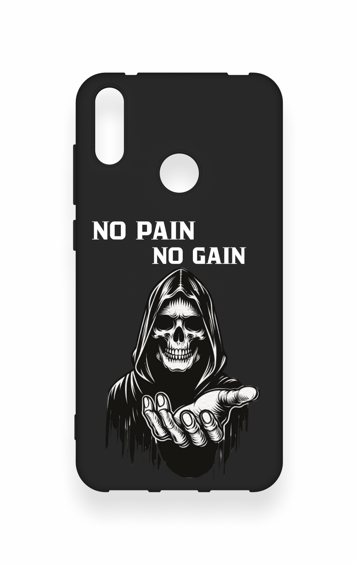 Huawei Y7 2019 Uyumlu No Pain No Gain Desenli Silikon Kılıf