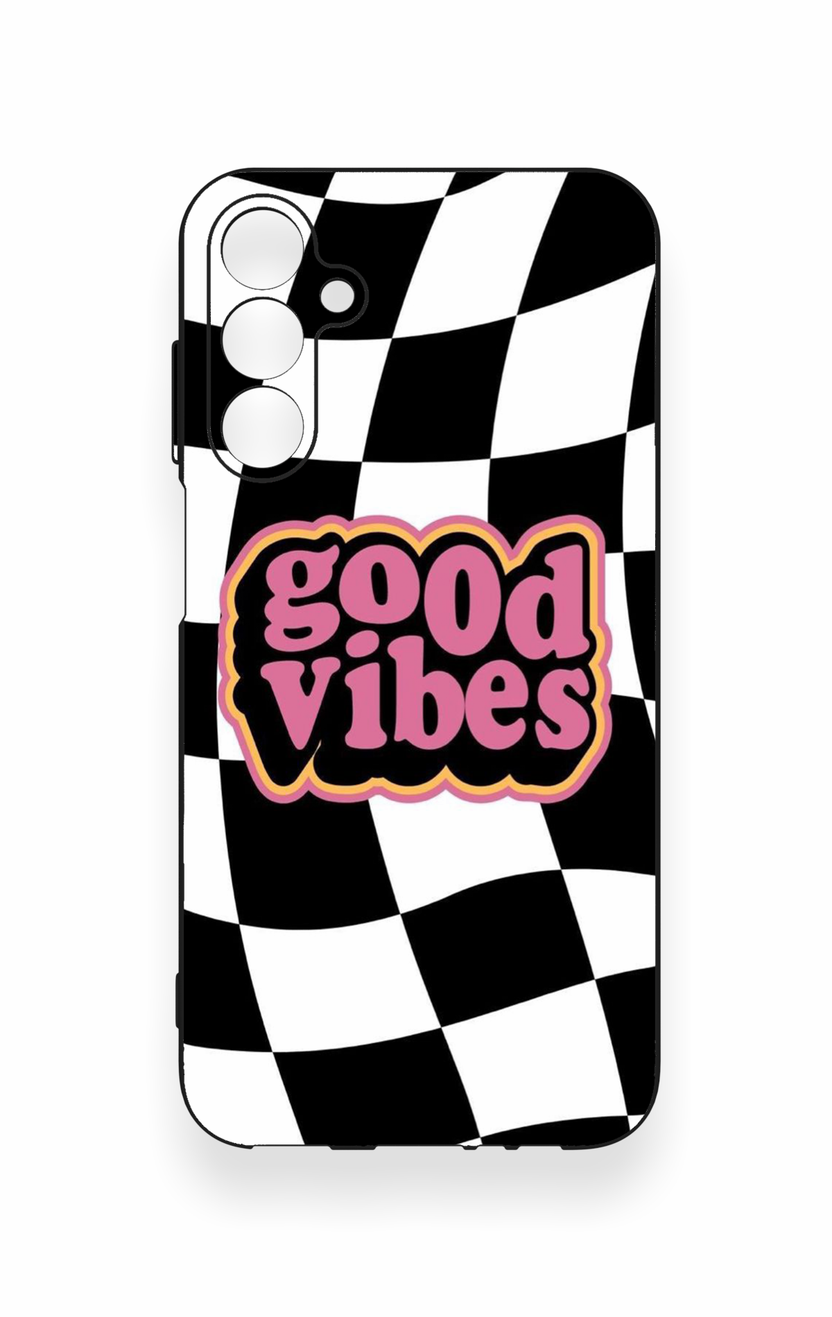 Samsung A15 Uyumlu Black Good Vibes Desenli Silikon Kılıf