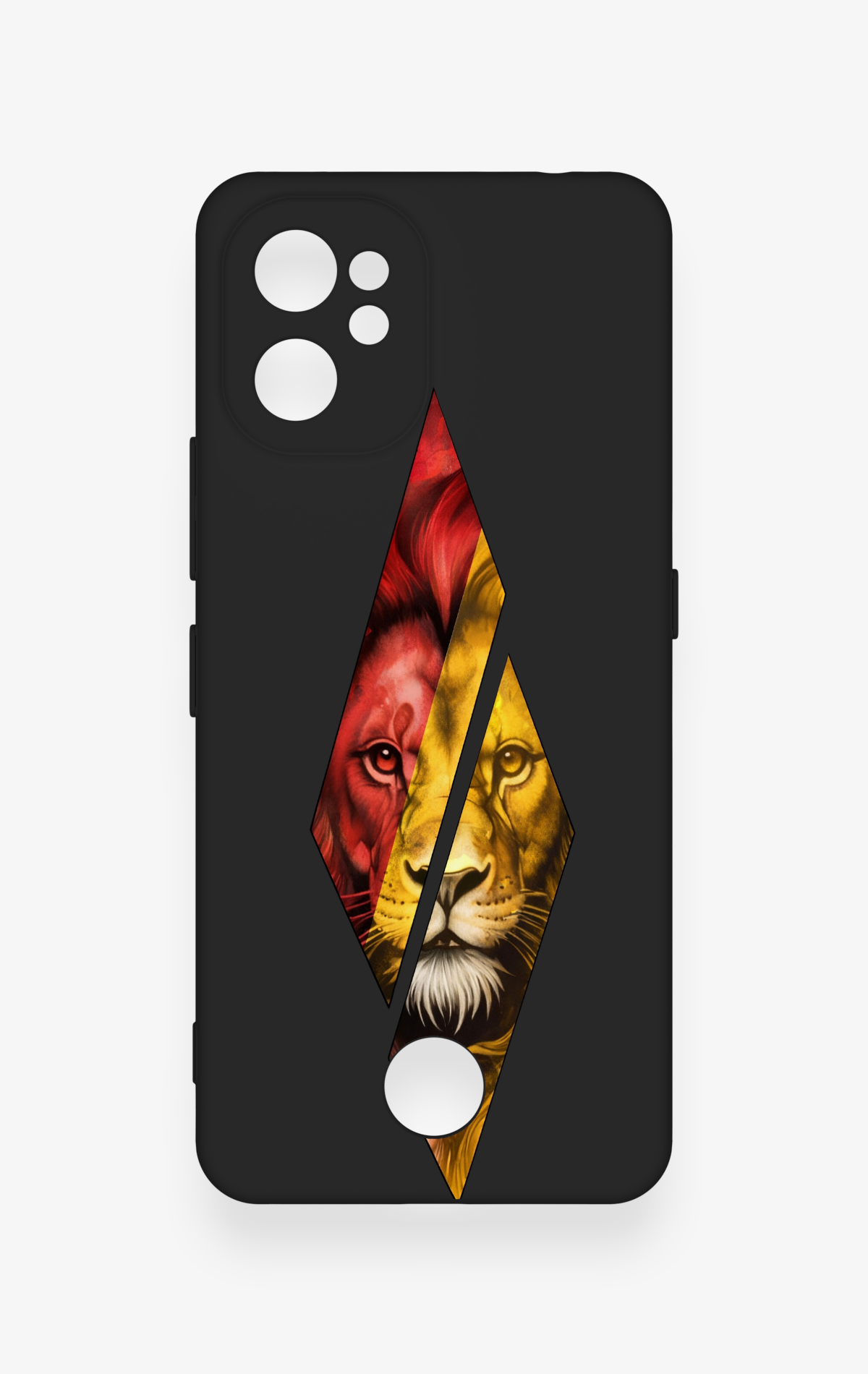 Reeder S19 Max Pro Uyumlu Kesik Aslan Desenli Silikon Kılıf