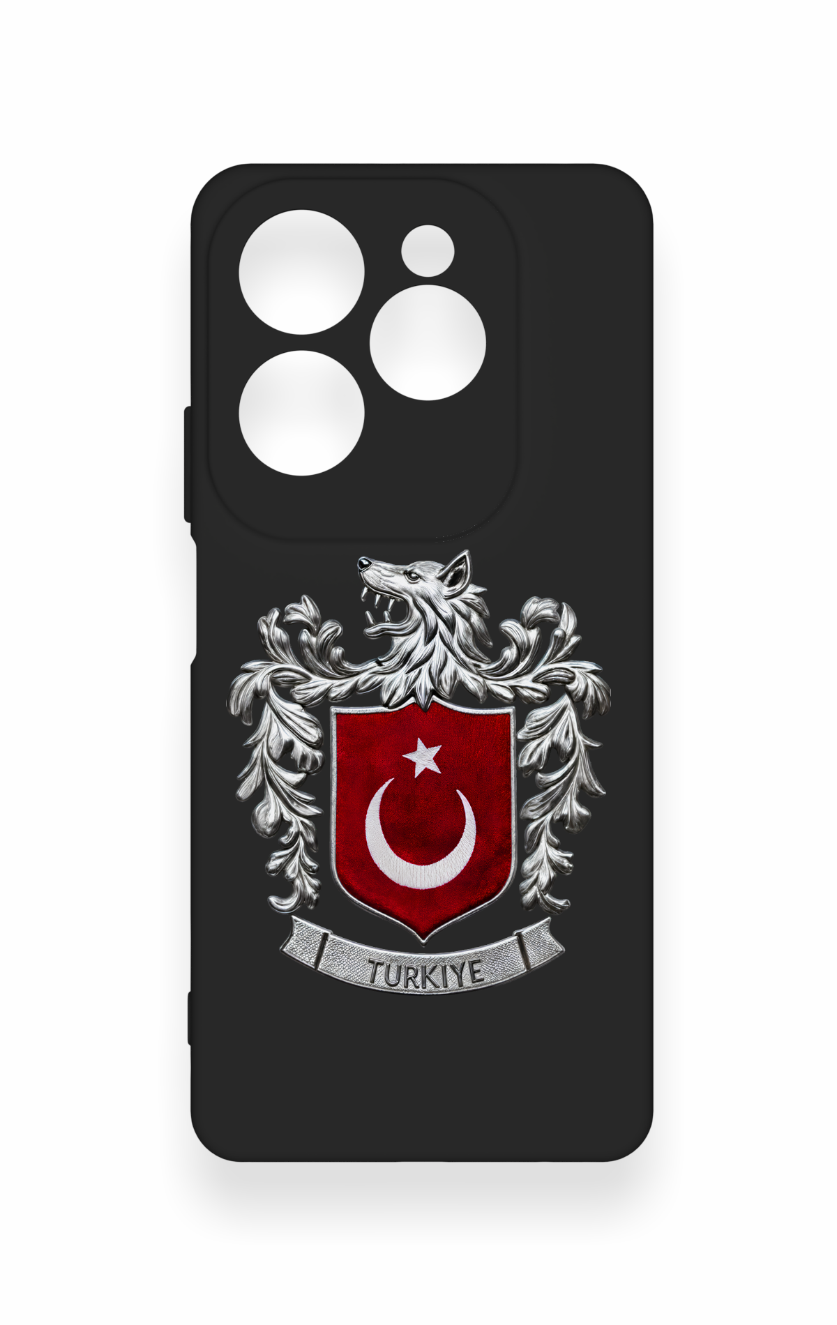 İnfinix Hot 40 Pro Uyumlu Türk Arma Desenli Silikon Kılıf
