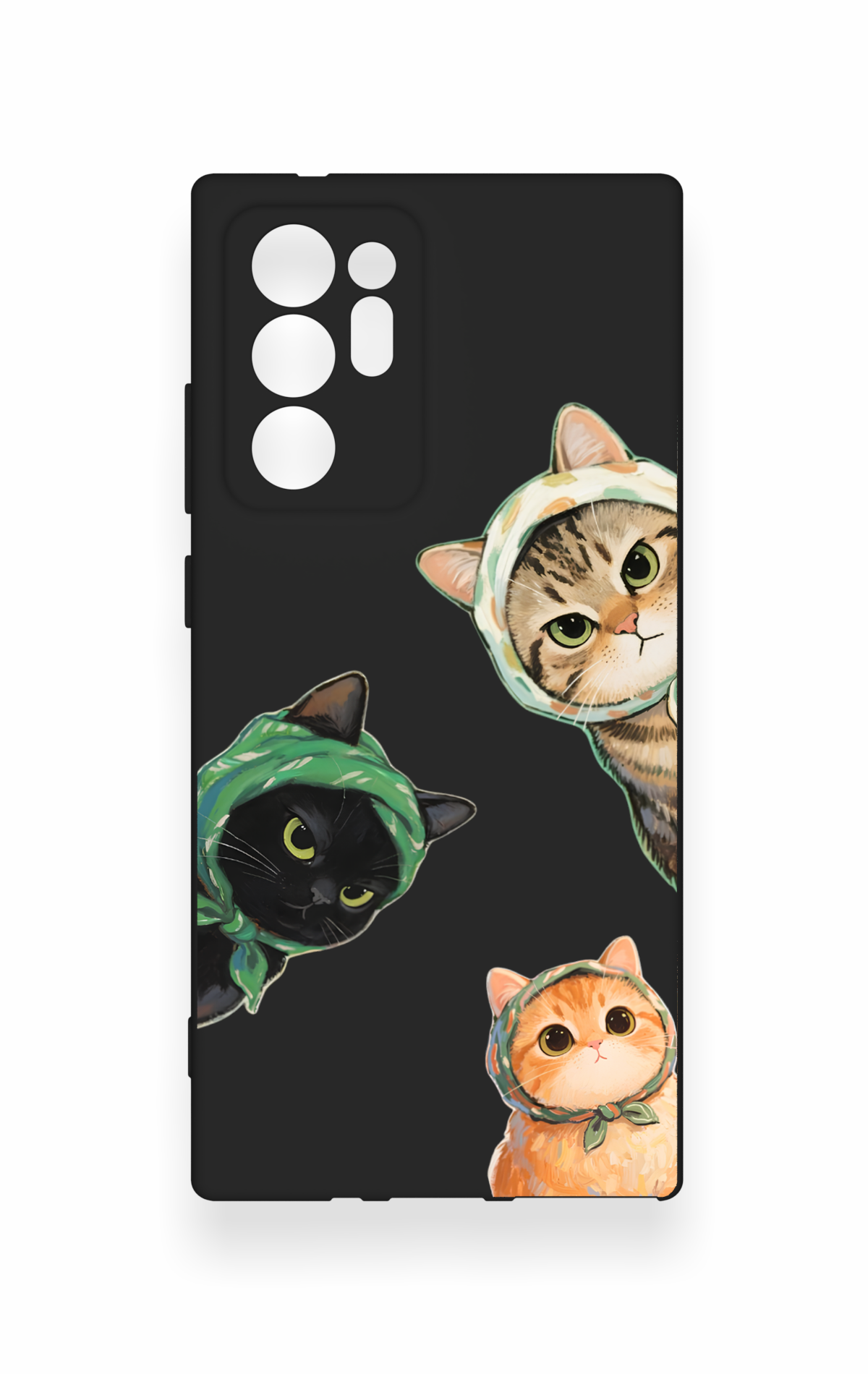 Samsung Note 20 Ultra Uyumlu Kedi Ekibi Desenli Silikon Kılıf