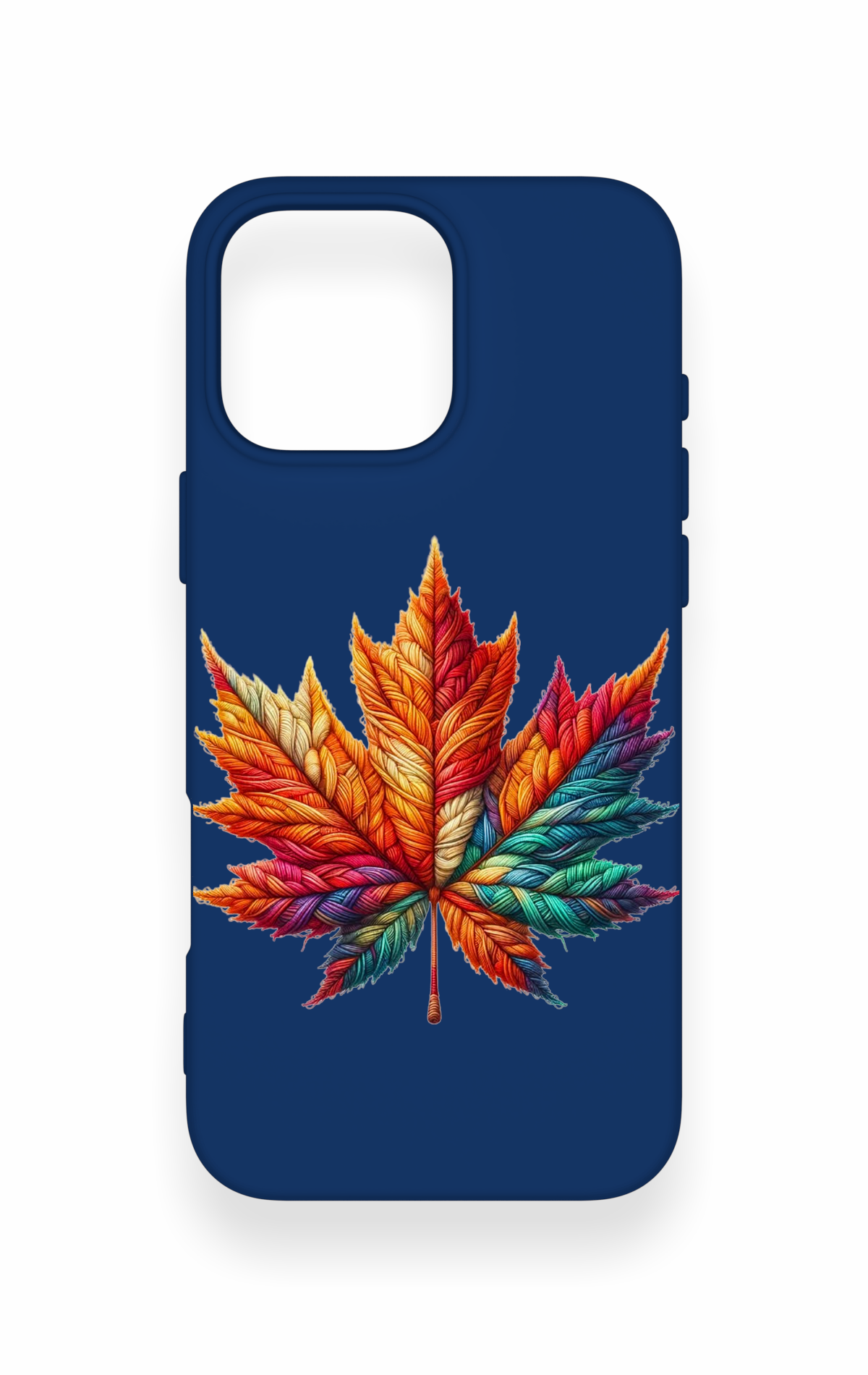 iPhone 16 Pro Max Uyumlu Renkli Yaprak Desenli Silikon Kılıf