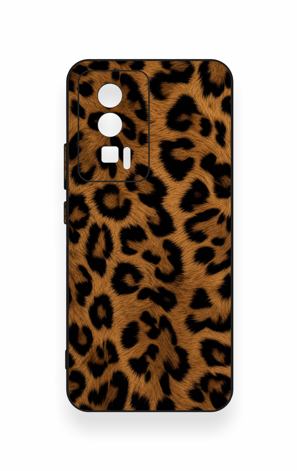 Poco F5 Pro Uyumlu Koyu Leopar Deri Desenli Silikon Kılıf