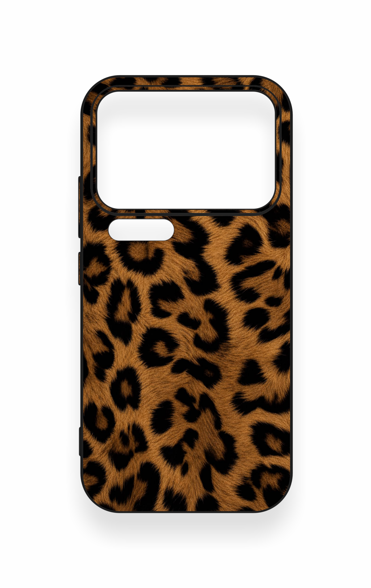 Xiaomi Mi 17 Pro 5G Uyumlu Koyu Leopar Deri Desenli Silikon Kılıf
