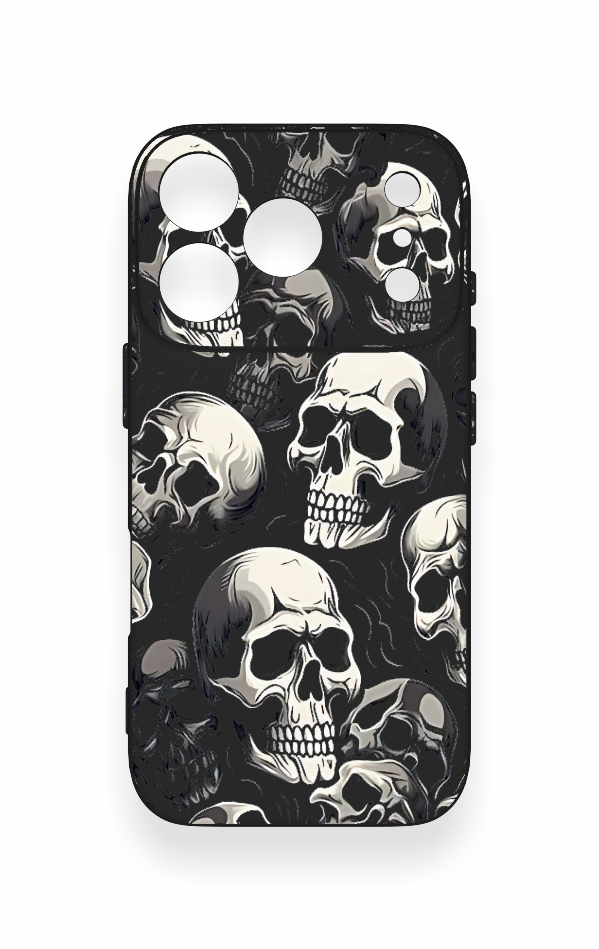 iPhone 17 Pro Uyumlu Kuru Kafa Desenli Silikon Kılıf