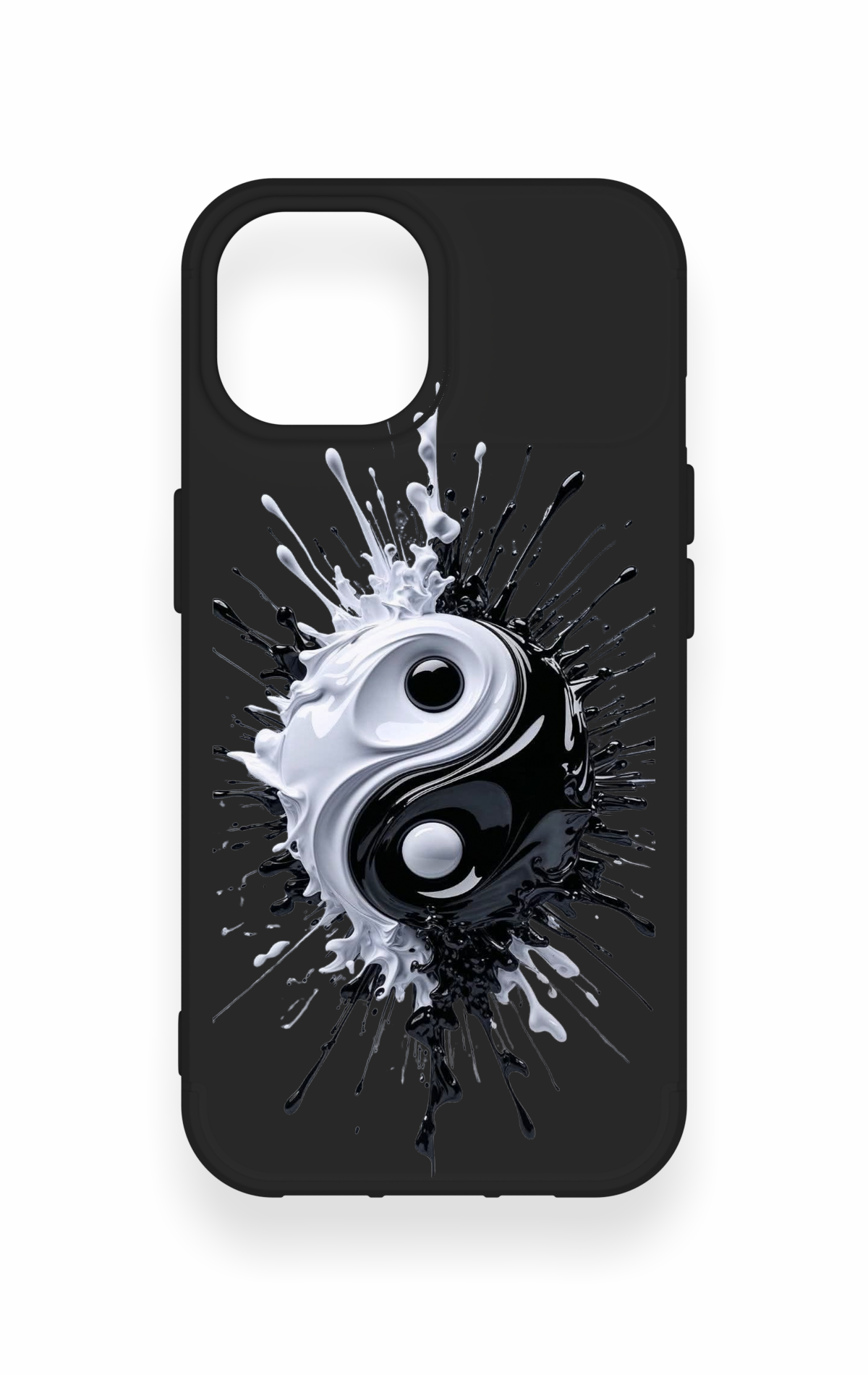 iPhone 15 Uyumlu İyi ve Kötü Desenli Silikon Kılıf