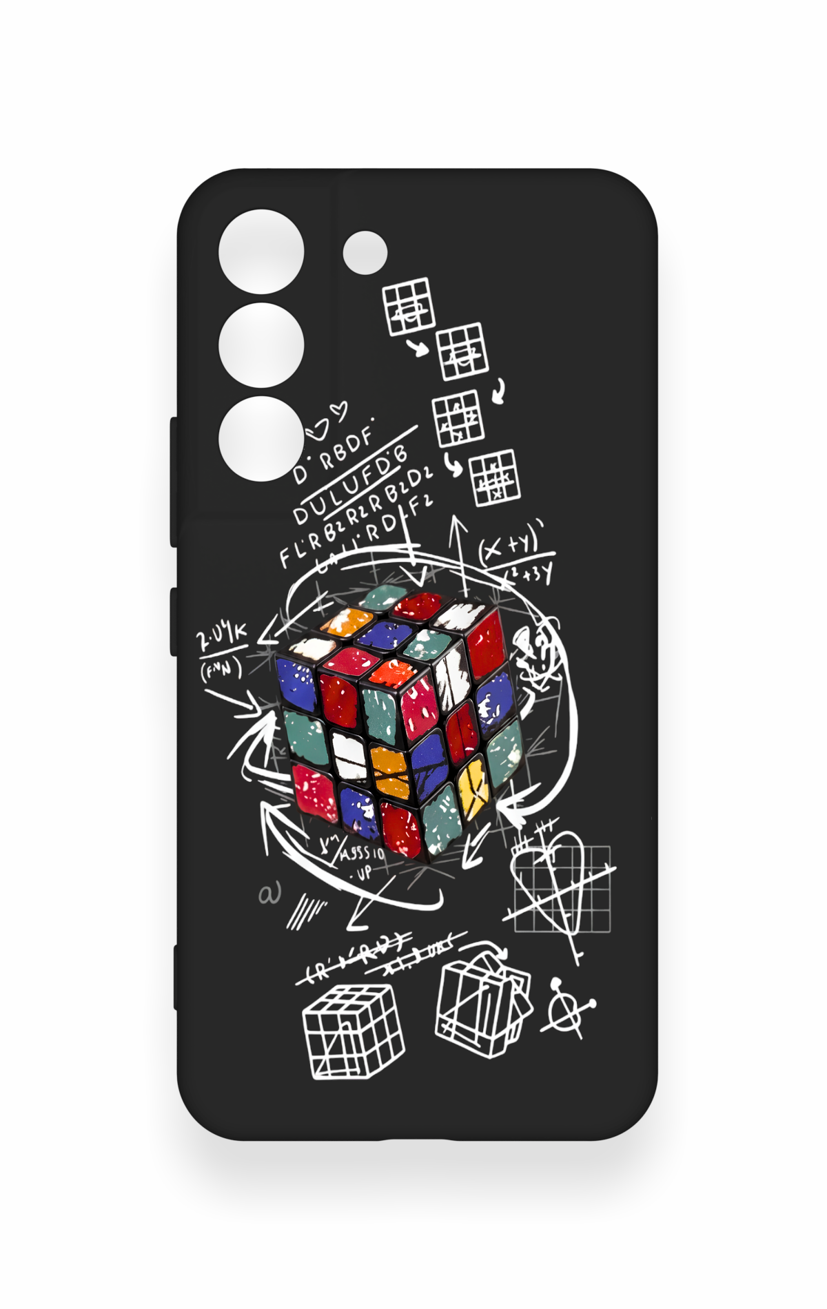 Samsung S22 Uyumlu Rubik Küb Desenli Silikon Kılıf