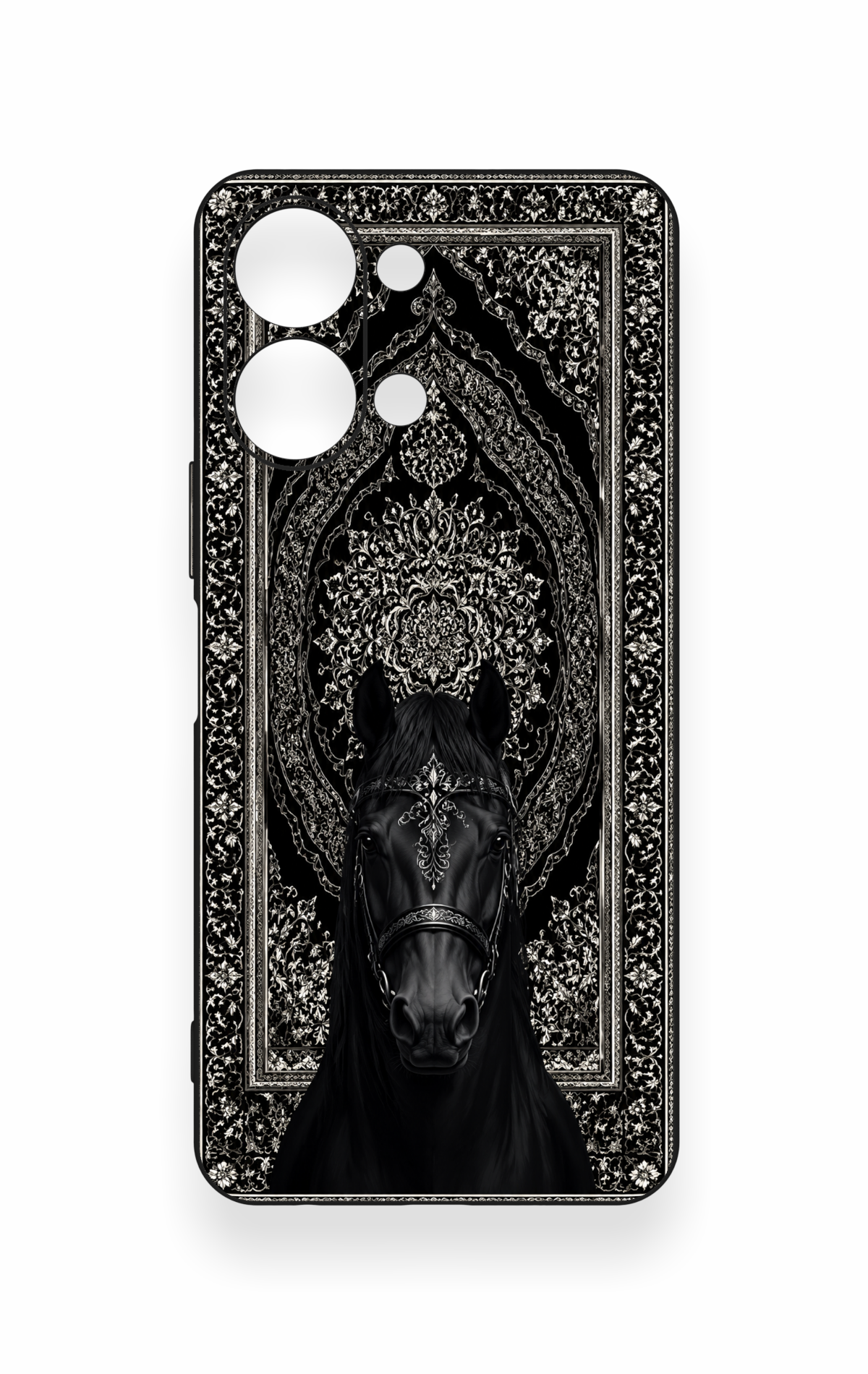 Vivo Y05 4G Uyumlu Etnik At Figürü Desenli Silikon Kılıf