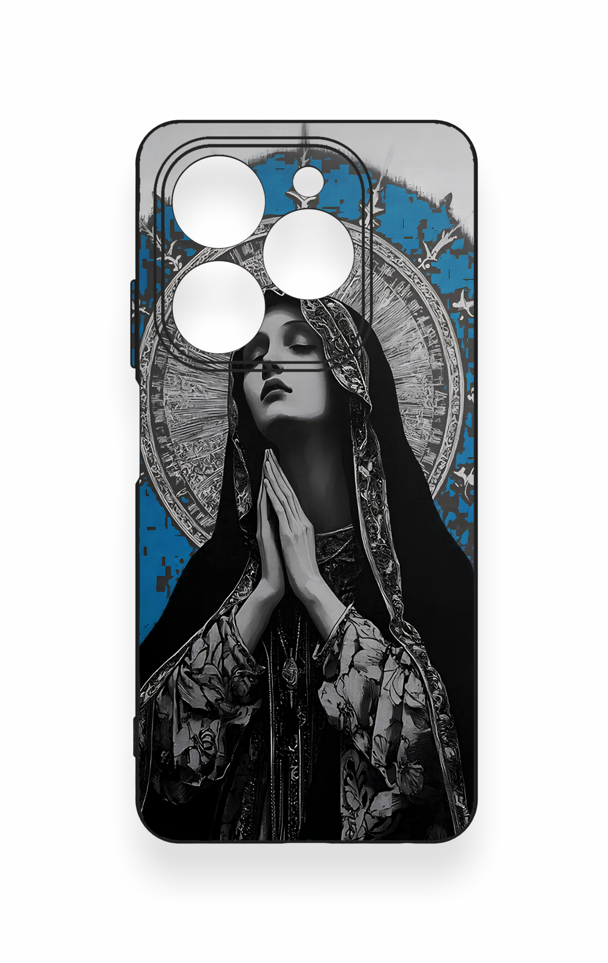 Tecno Spark 20C Uyumlu Rahibe Desenli Silikon Kılıf
