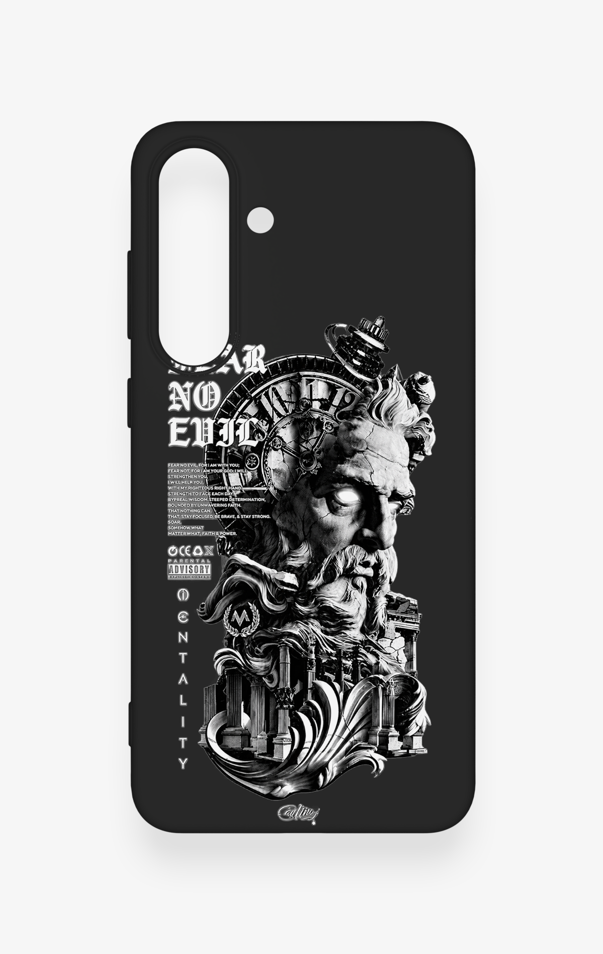 Samsung S25Fe Uyumlu Fear No Evil Desenli Silikon Kılıf