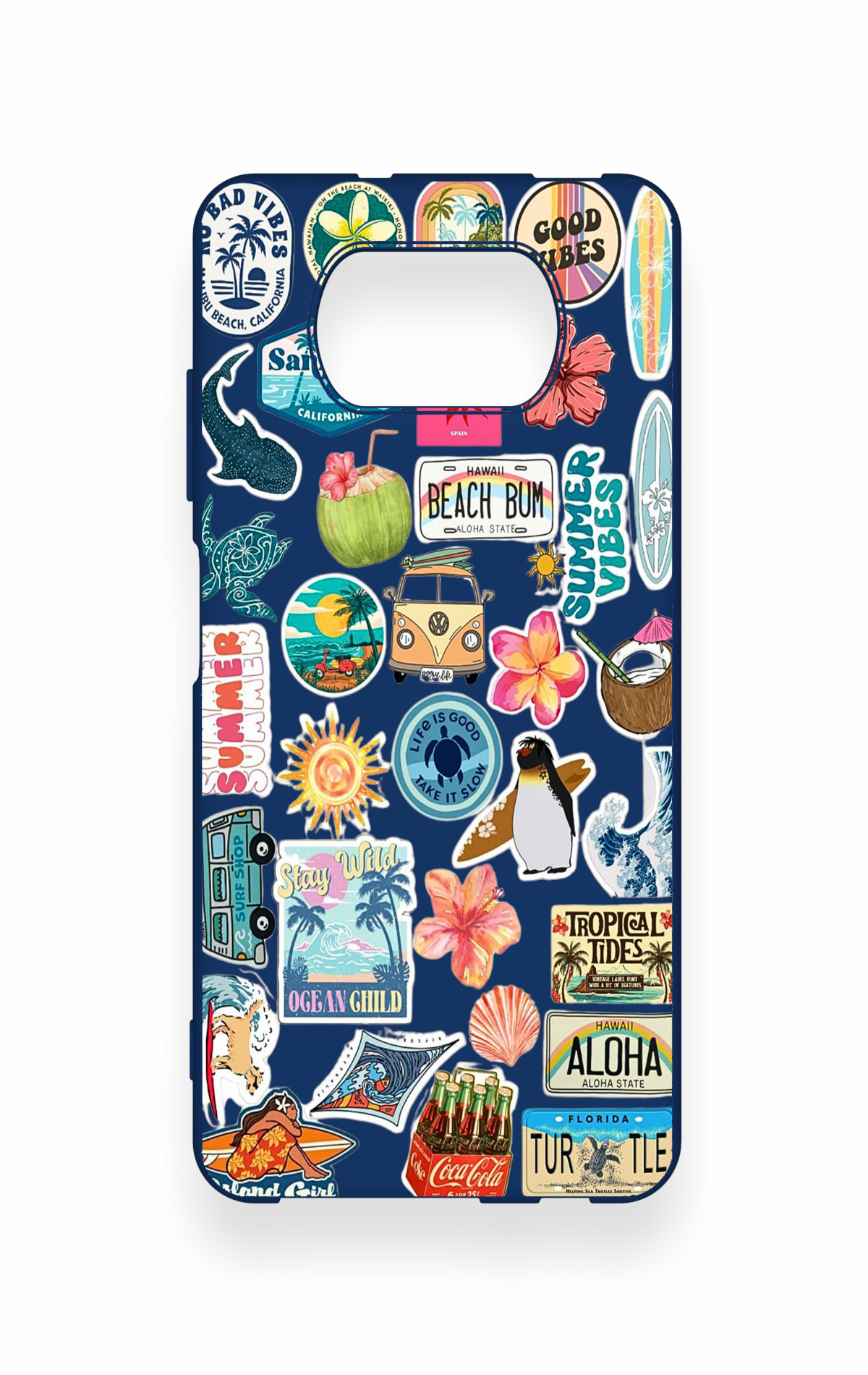 Poco X3 Uyumlu Summer Vibes Desenli Silikon Kılıf