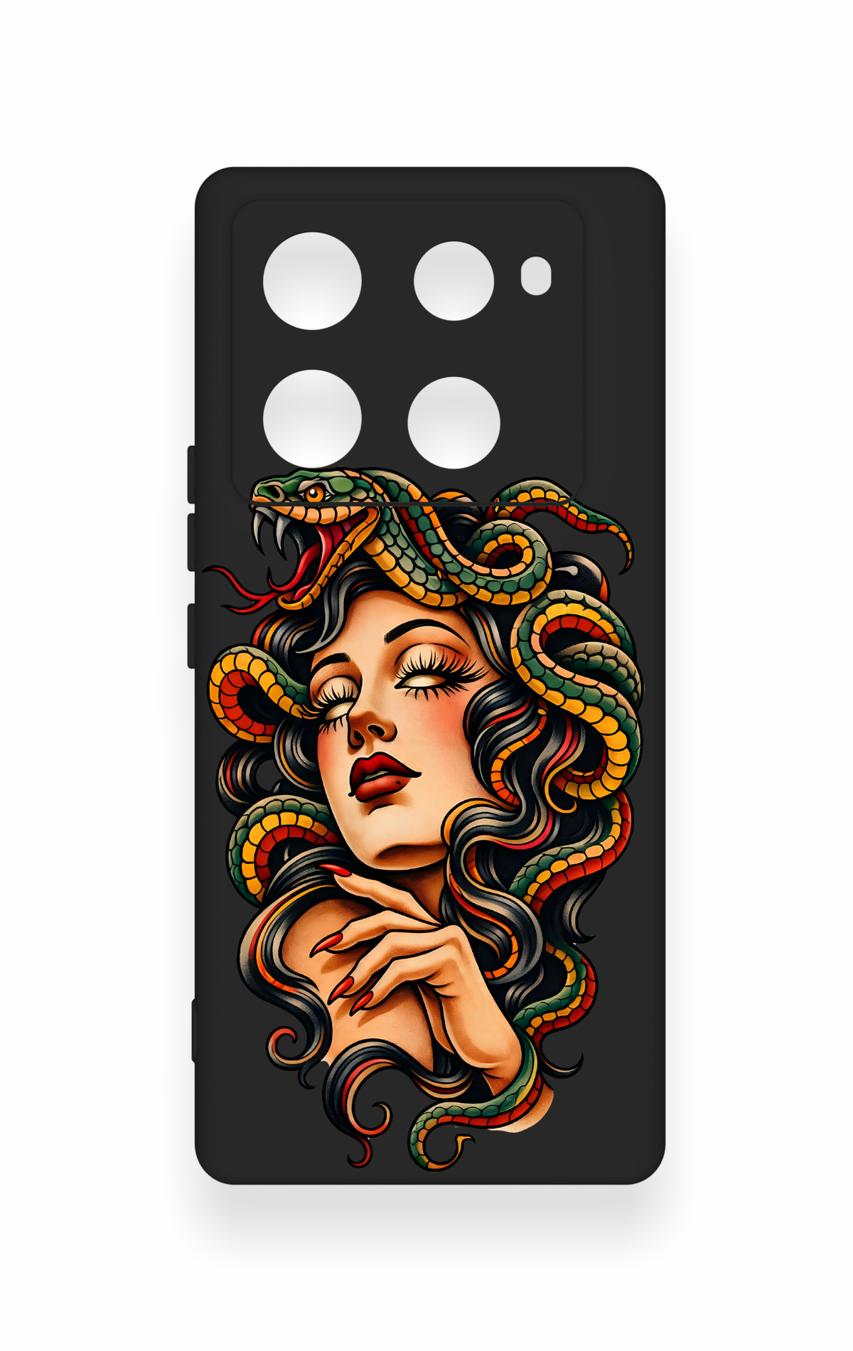 İnfinix Note 40 Pro Uyumlu Medusa Desenli Silikon Kılıf