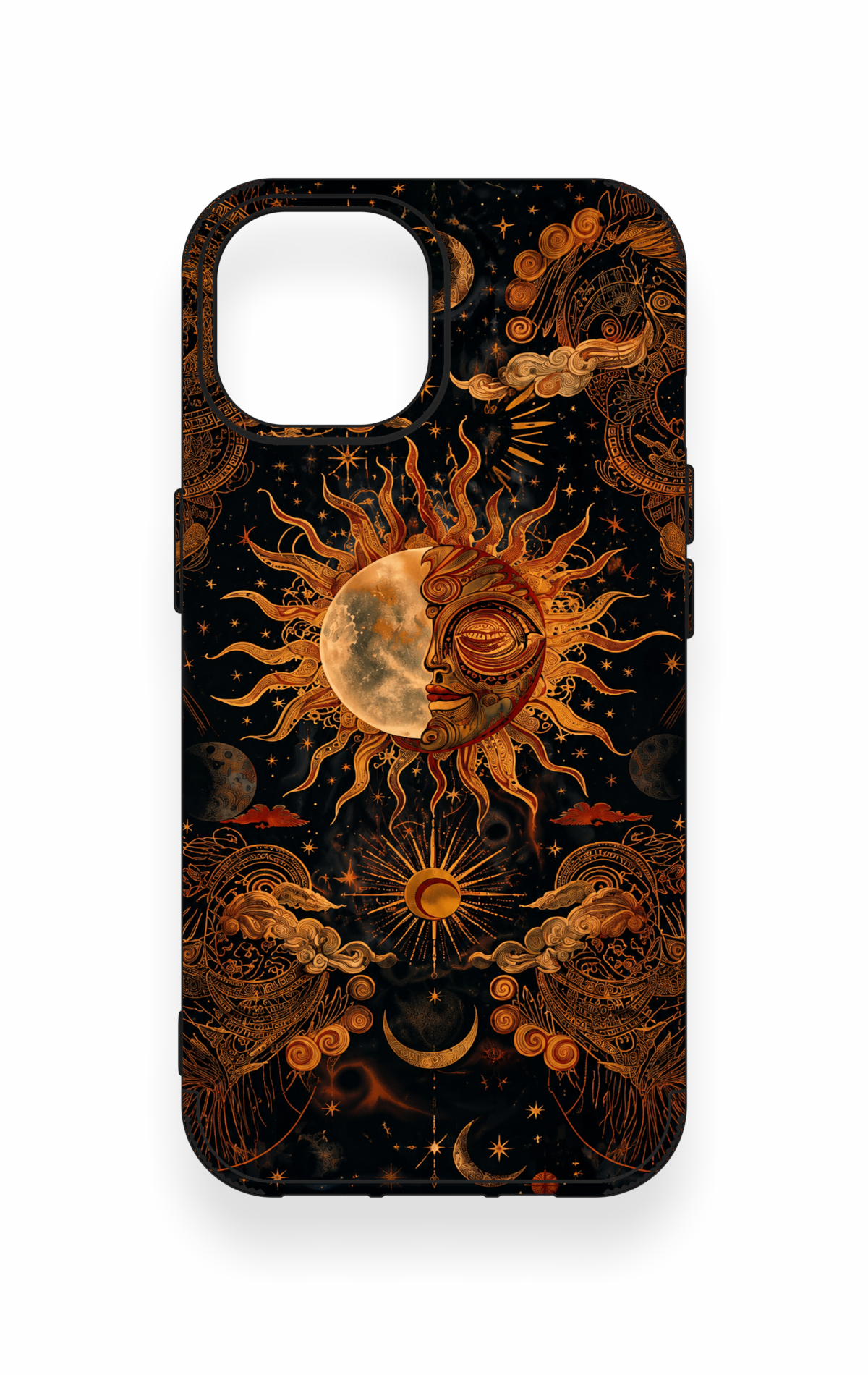 iPhone 15 Uyumlu Mistik Güneş Desenli Silikon Kılıf