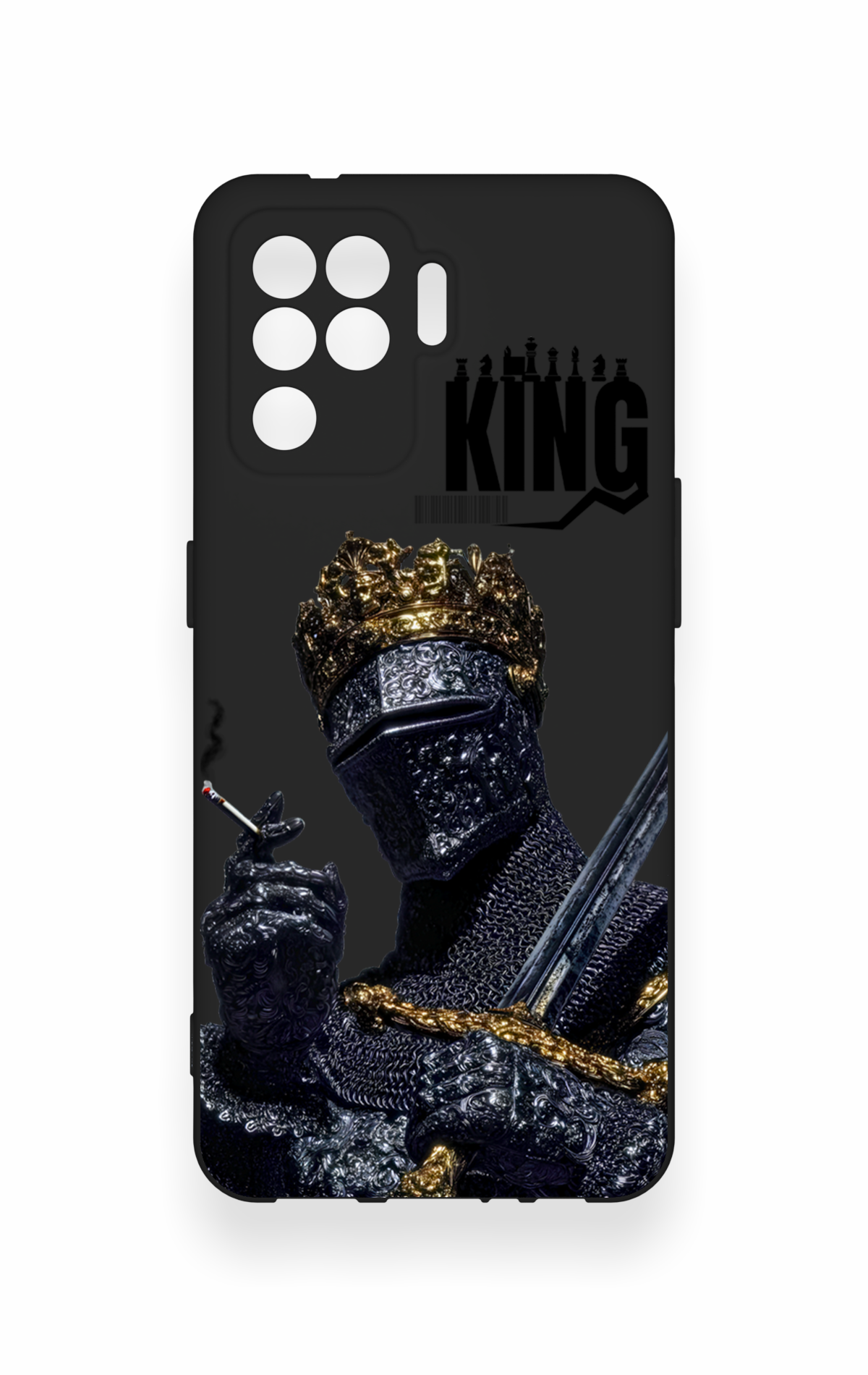 Oppo Reno 5 Lite Uyumlu King Desenli Silikon Kılıf