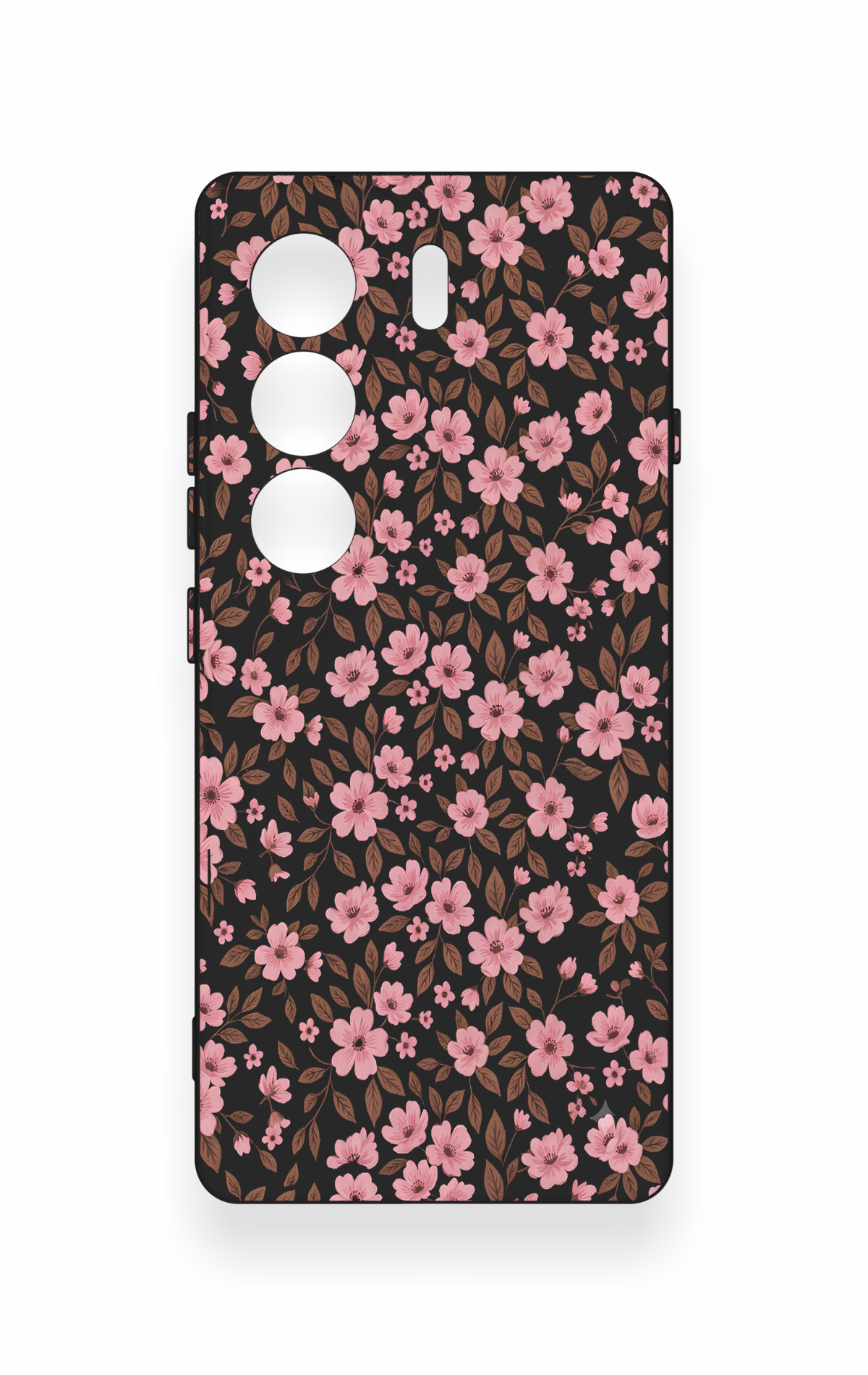 Tecno Camon 40 4G Uyumlu Mini Pembe Çiçek Desenli Silikon Kılıf