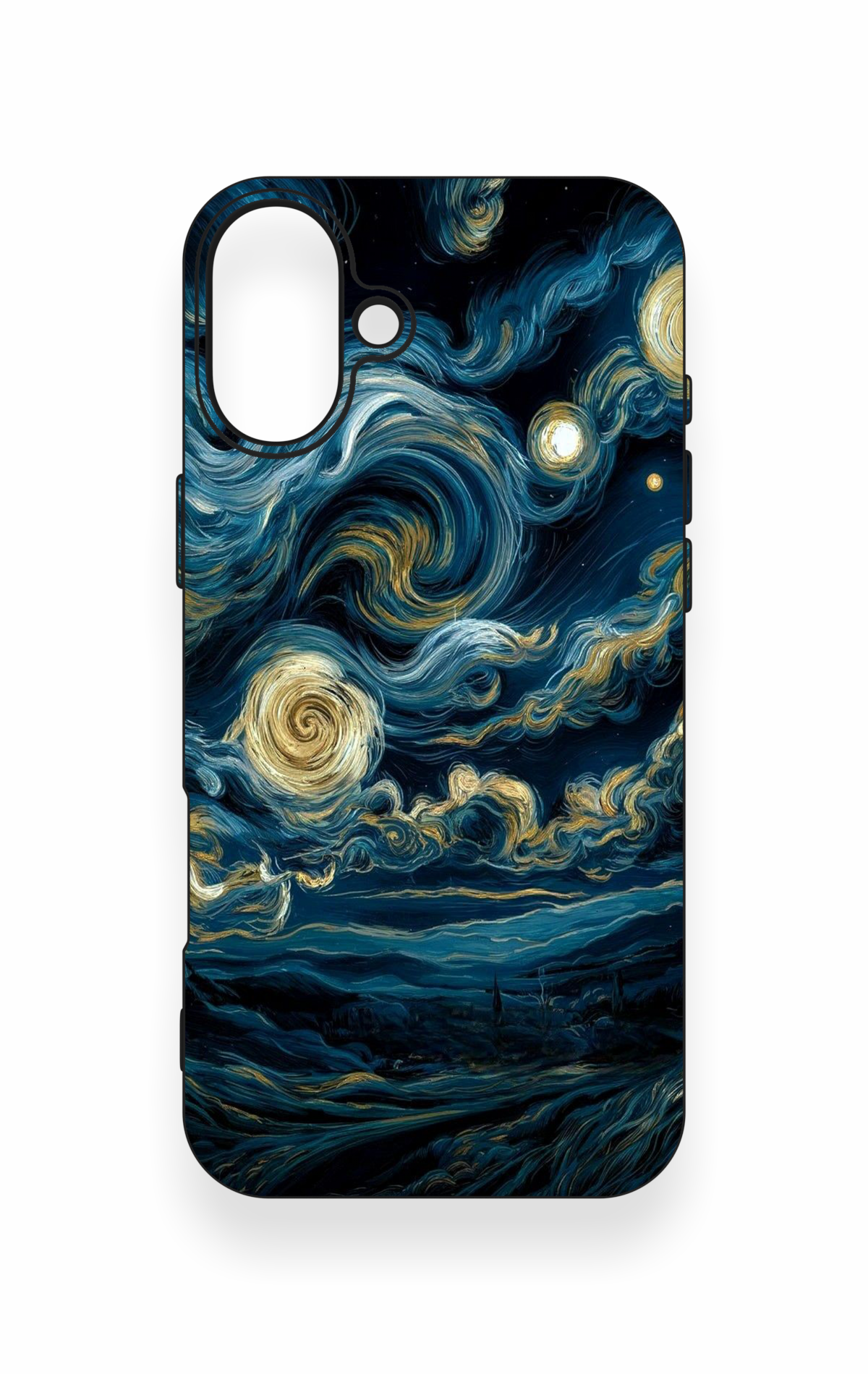 iPhone 16 Plus Uyumlu Yıldızlı Gece Desenli Silikon Kılıf