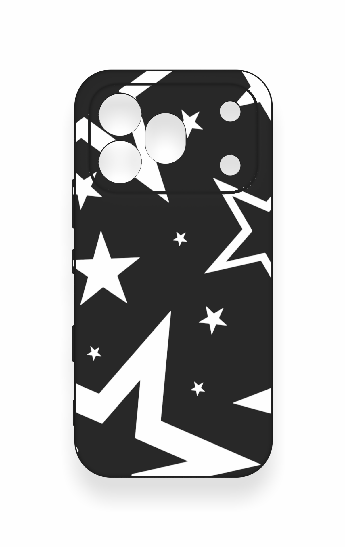 Honor 600 Pro Uyumlu Siyah Mega Star Desenli Silikon Kılıf