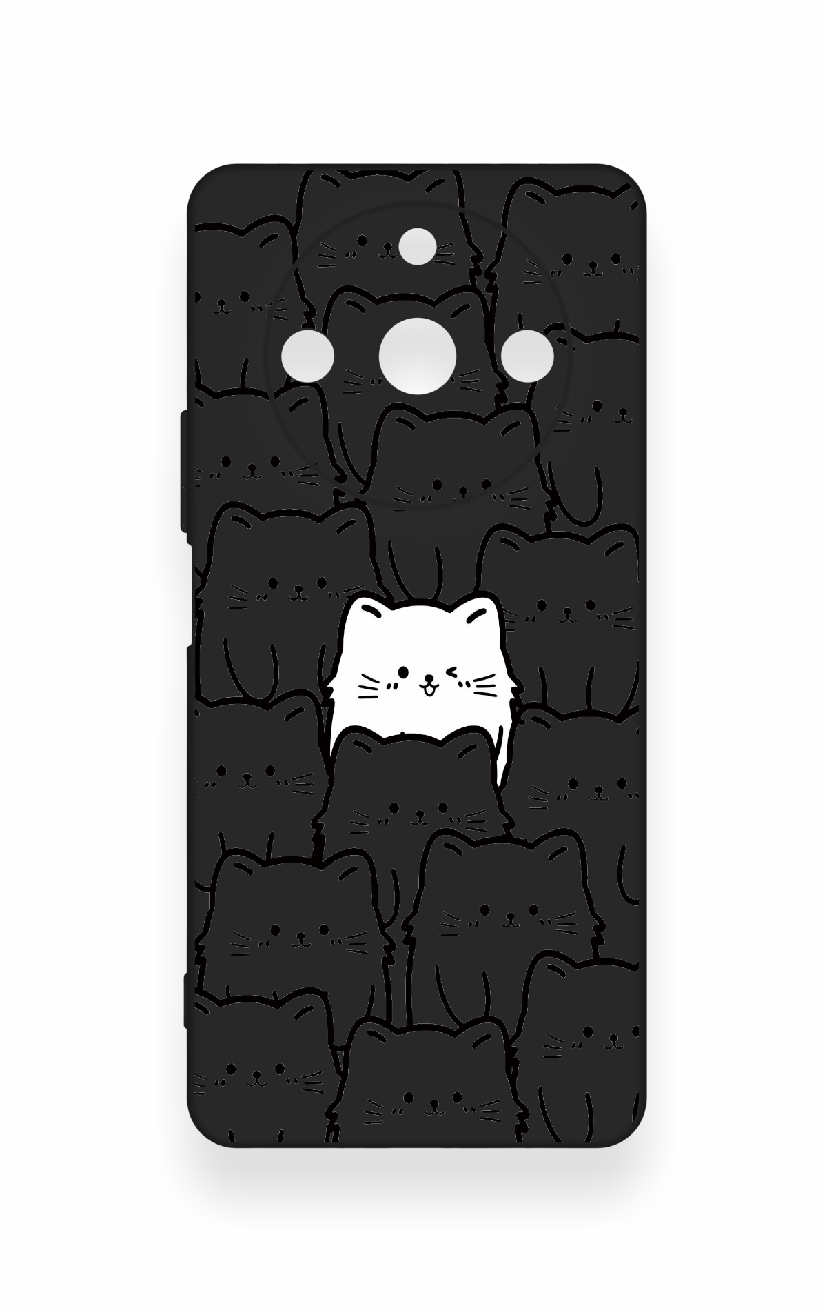 Realme 11 Pro Uyumlu Many Cats Desenli Silikon Kılıf