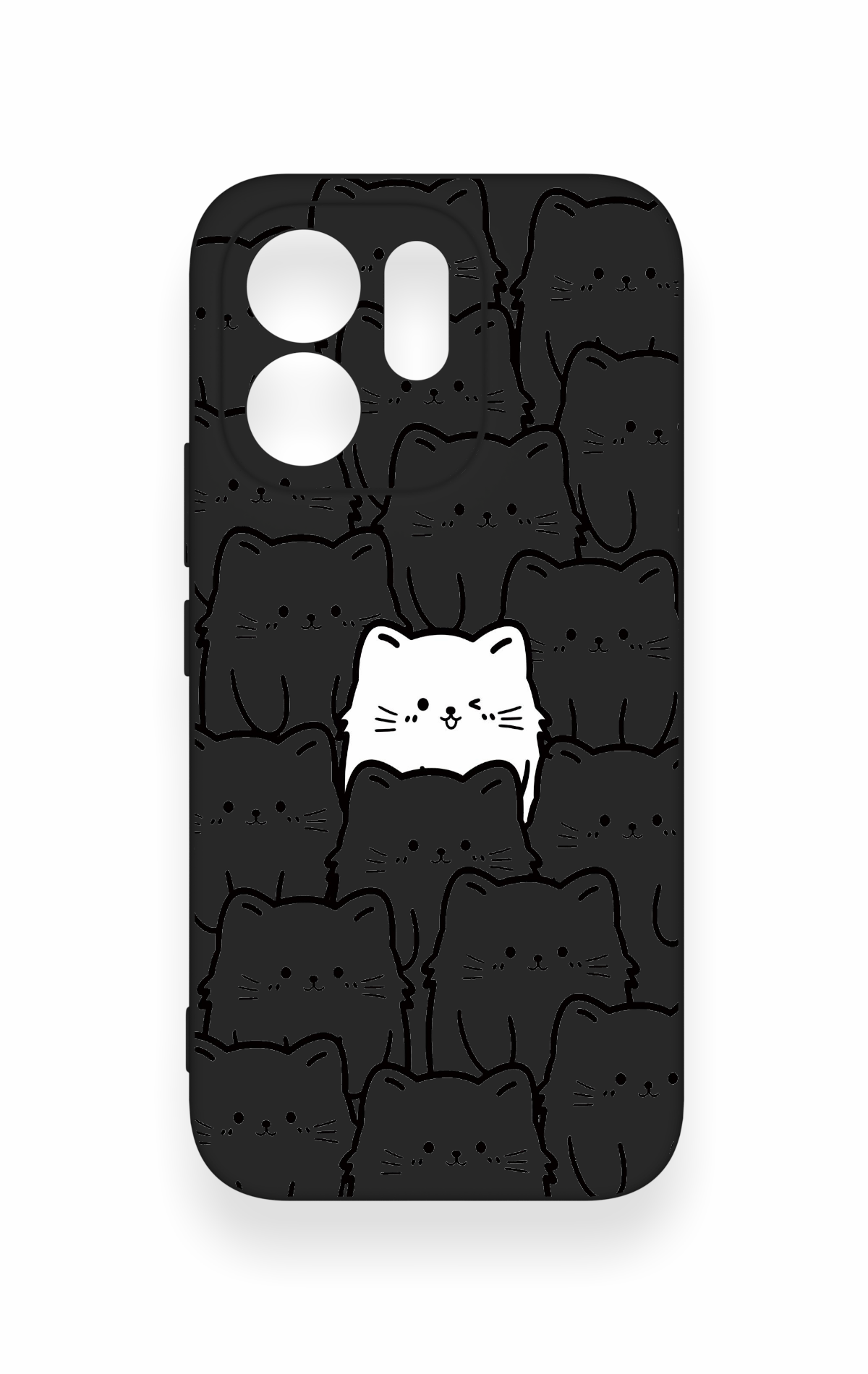 Vivo V70 5G Uyumlu Many Cats Desenli Silikon Kılıf