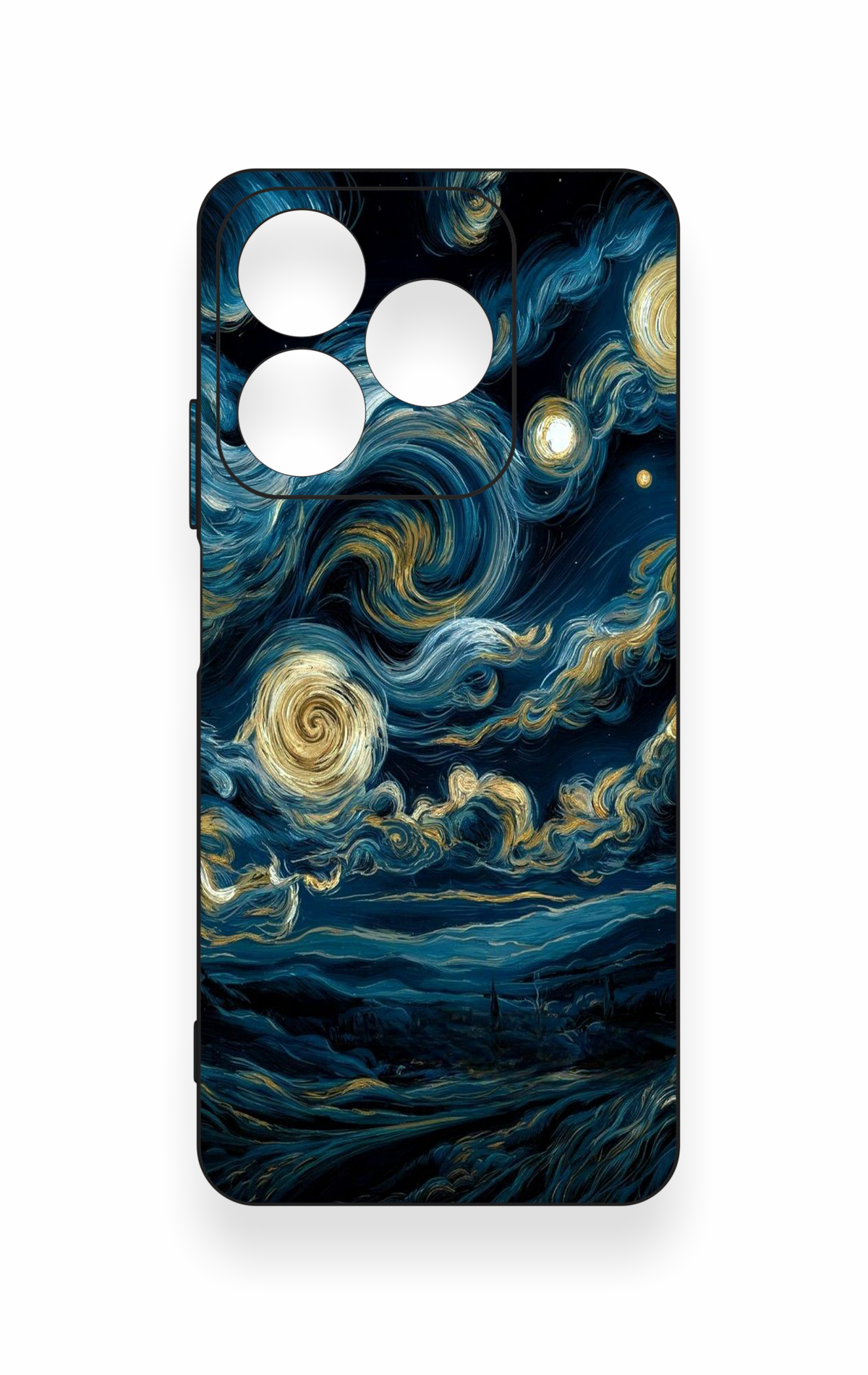 Realme C63 Uyumlu Yıldızlı Gece Desenli Silikon Kılıf