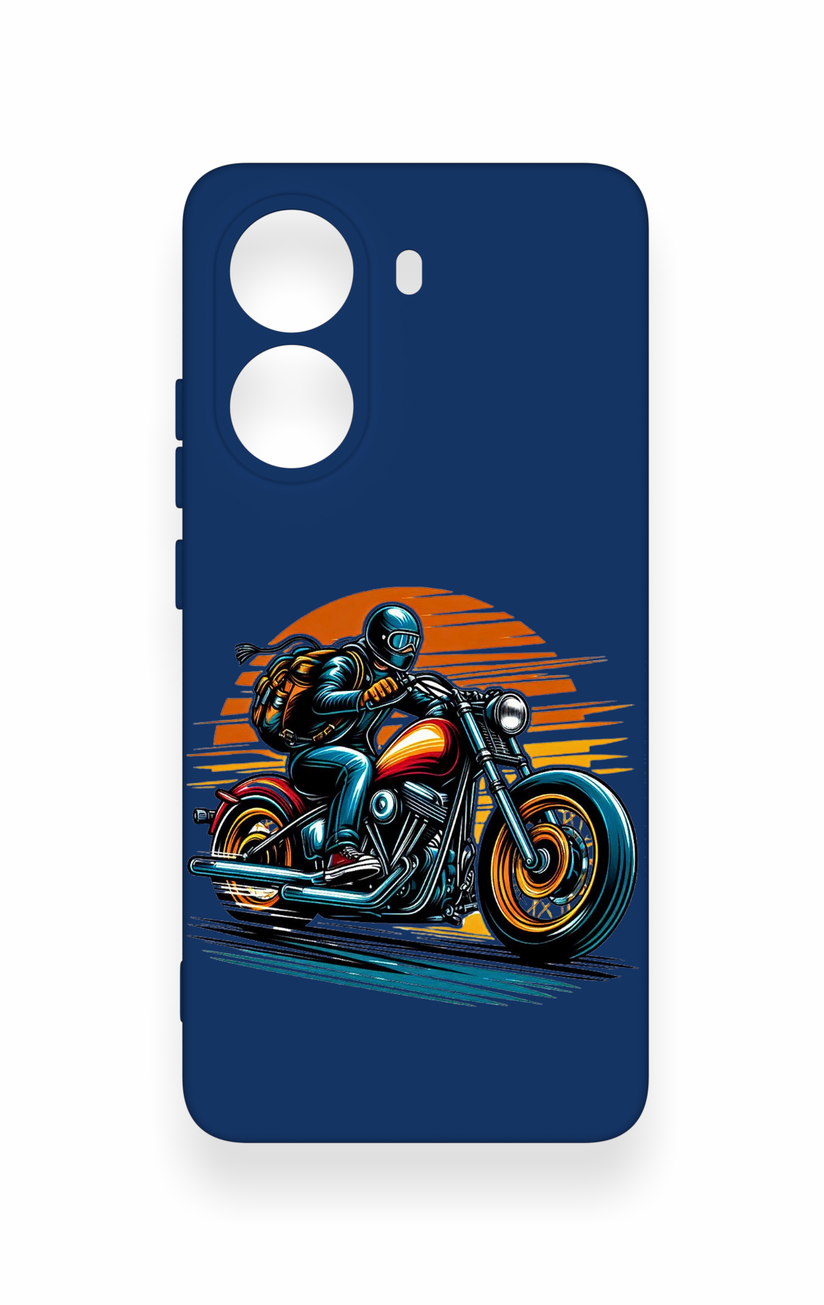 Poco X7 Pro Uyumlu Moto Rider Desenli Silikon Kılıf