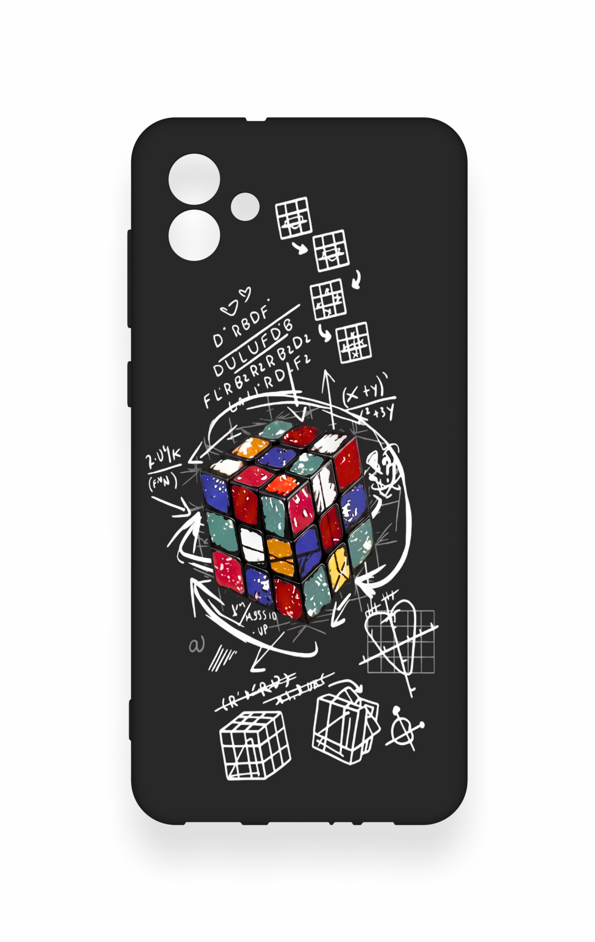Samsung A04 Uyumlu Rubik Küb Desenli Silikon Kılıf