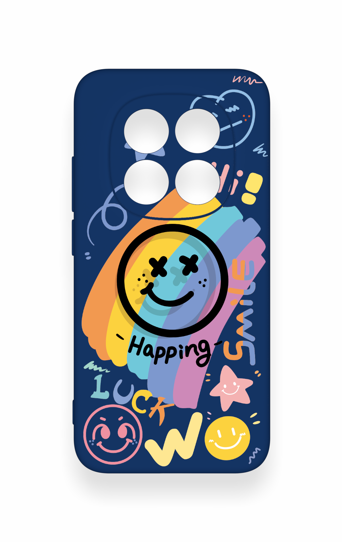 Redmi Note 15 Pro 5G Uyumlu Happing Smile Desenli Silikon Kılıf