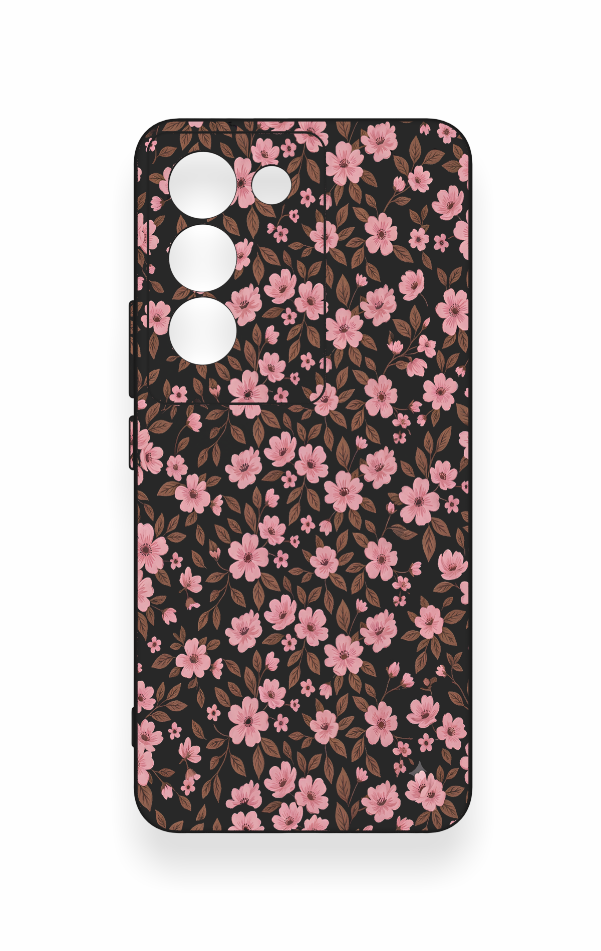 Vivo V30 Lite Uyumlu Mini Pembe Çiçek Desenli Silikon Kılıf