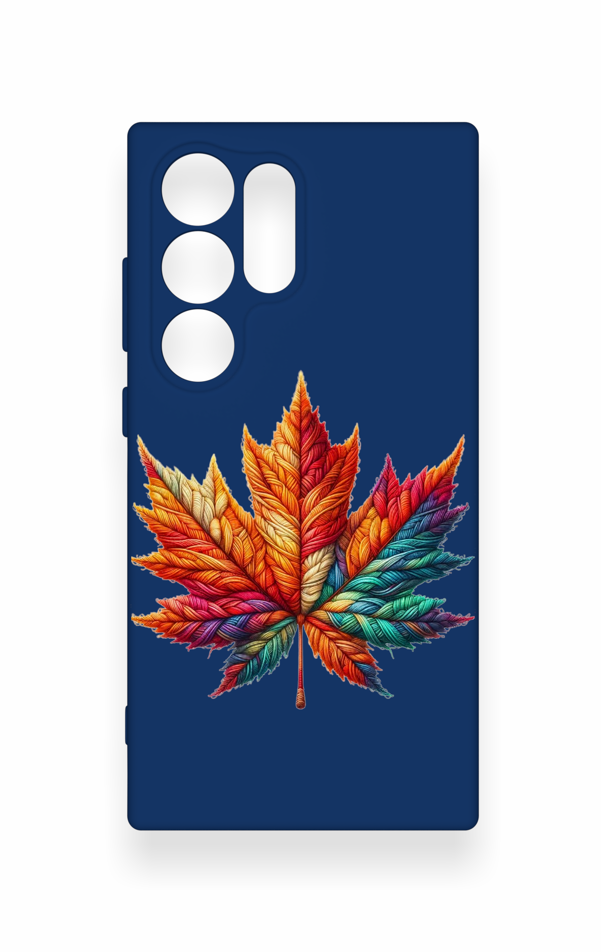 Samsung S24 Ultra Uyumlu Renkli Yaprak Desenli Silikon Kılıf
