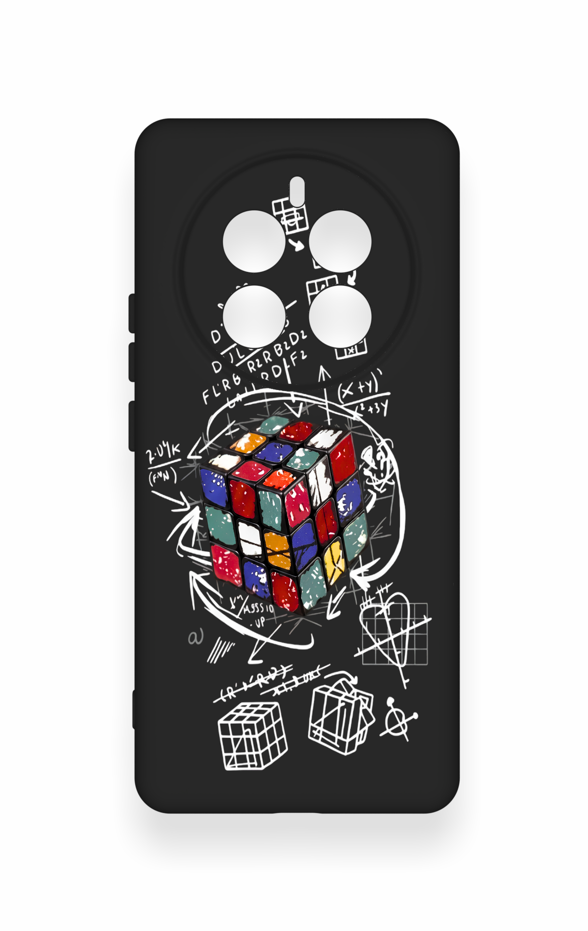 Realme 12 Pro Uyumlu Rubik Küb Desenli Silikon Kılıf