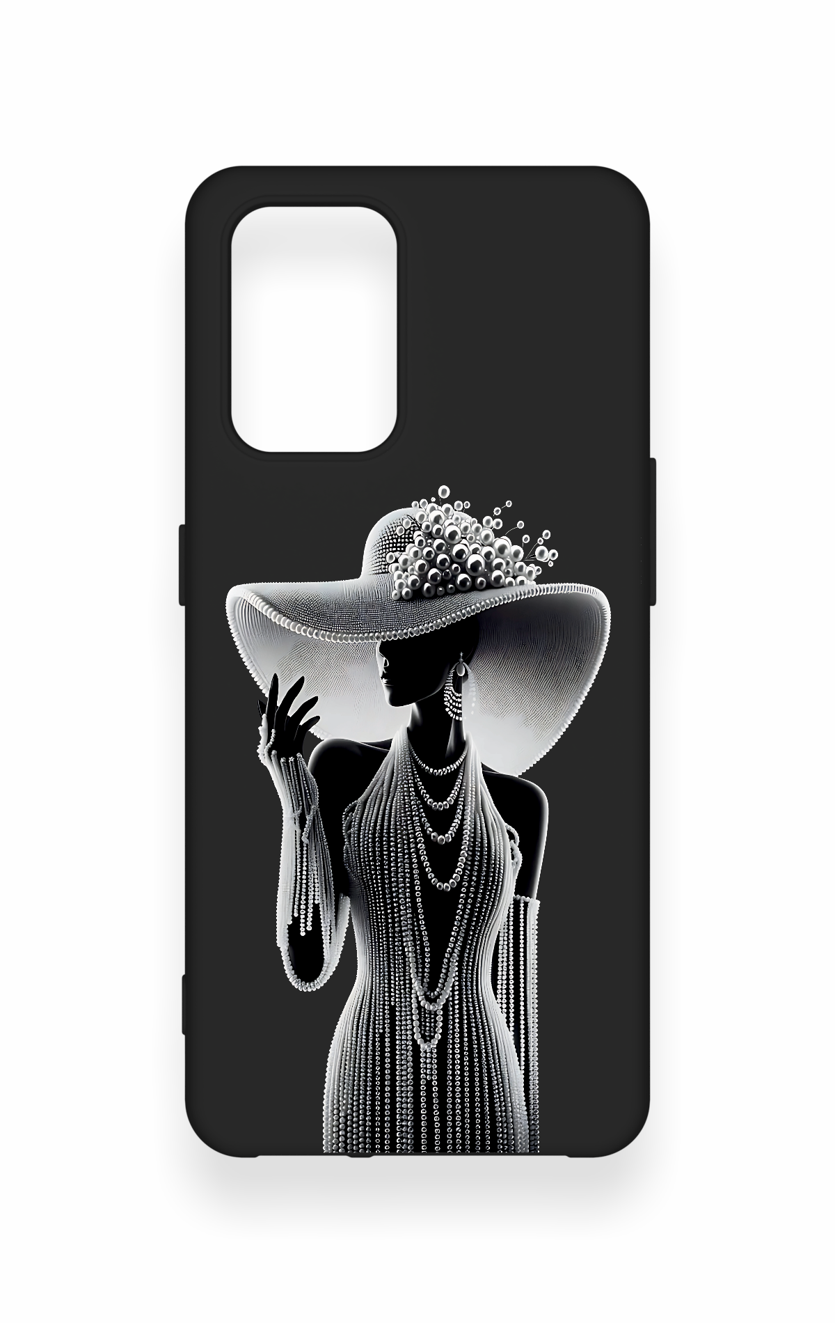 Oppo-A74 Uyumlu Lady Desenli Silikon Kılıf