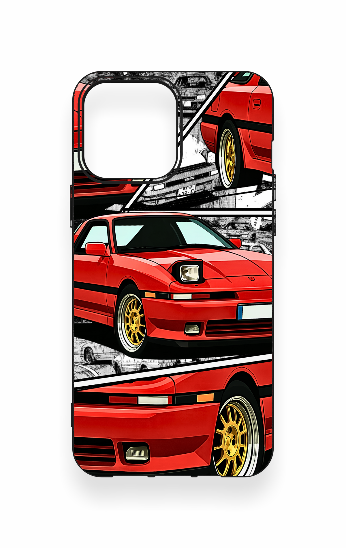iPhone 13 Pro Max Uyumlu Kırmızı Supra Desenli Silikon Kılıf