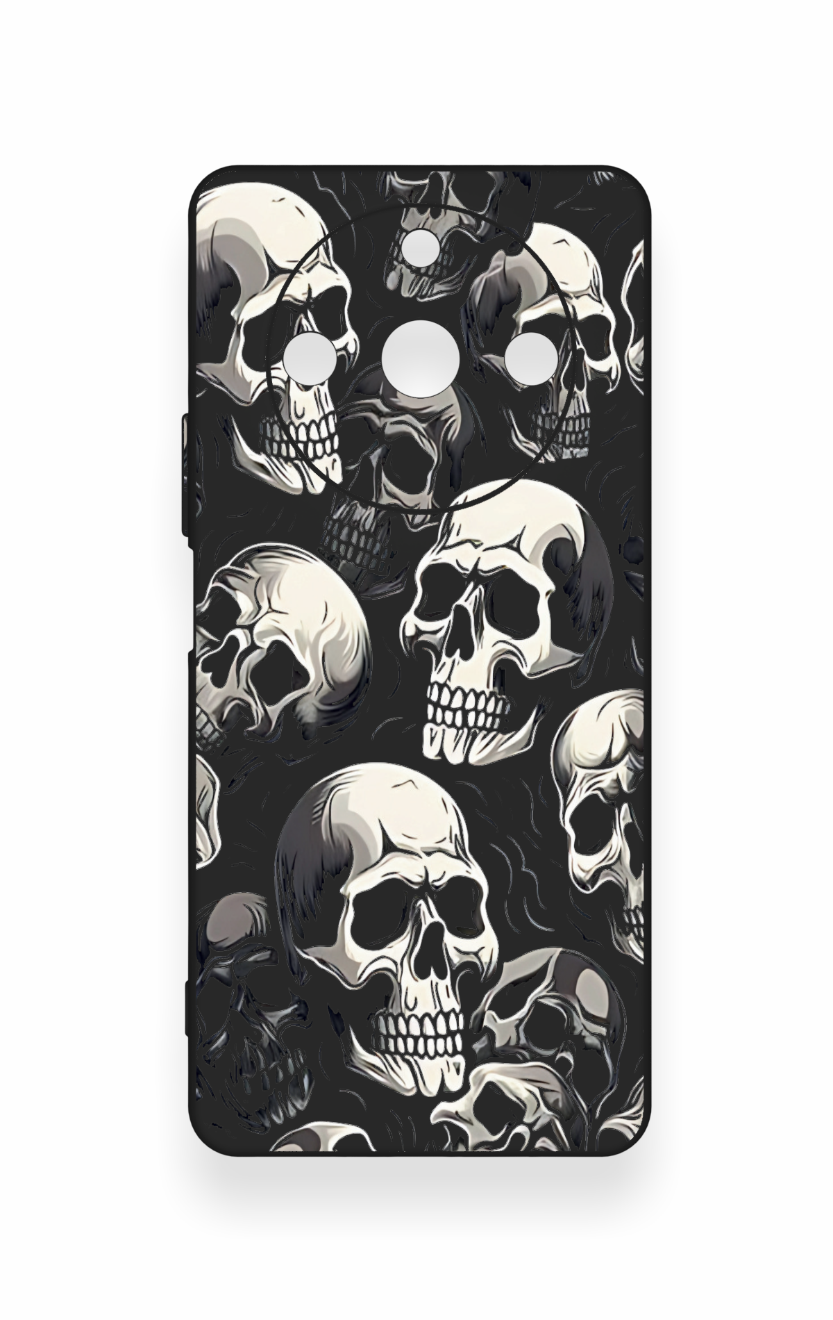 Realme 11 Pro Uyumlu Kuru Kafa Desenli Silikon Kılıf