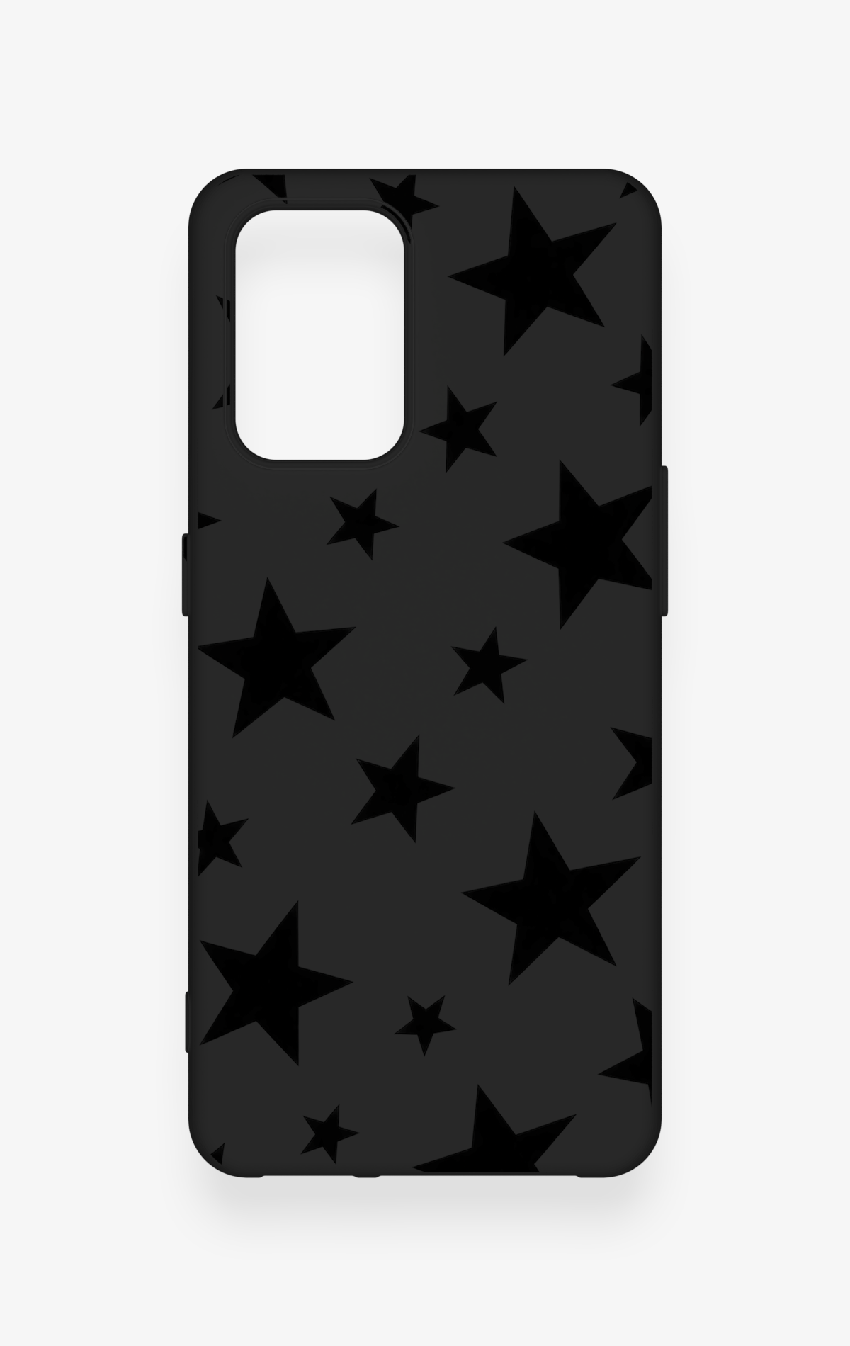 Oppo-A74 Uyumlu Siyah Star Desenli Silikon Kılıf