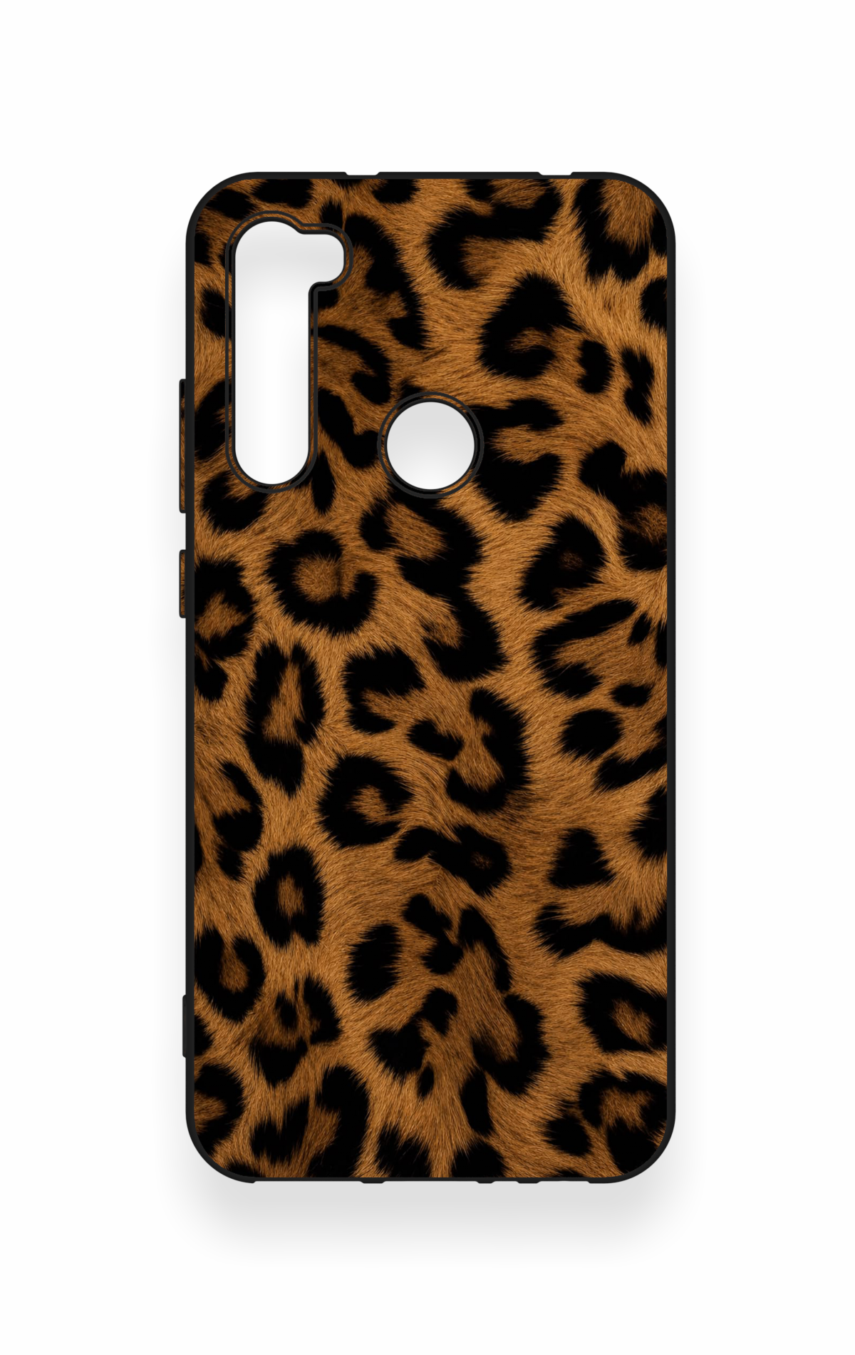 Redmi Note 8 Uyumlu Koyu Leopar Deri Desenli Silikon Kılıf