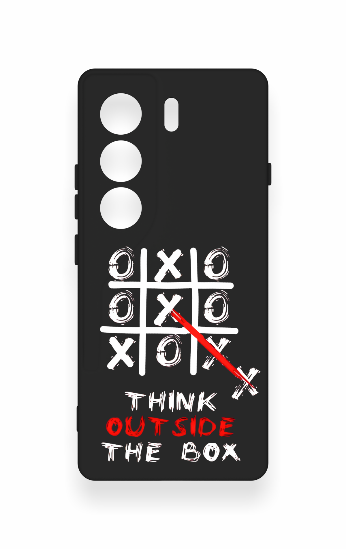 Tecno Camon 40 4G Uyumlu Out Side The Box Desenli Silikon Kılıf