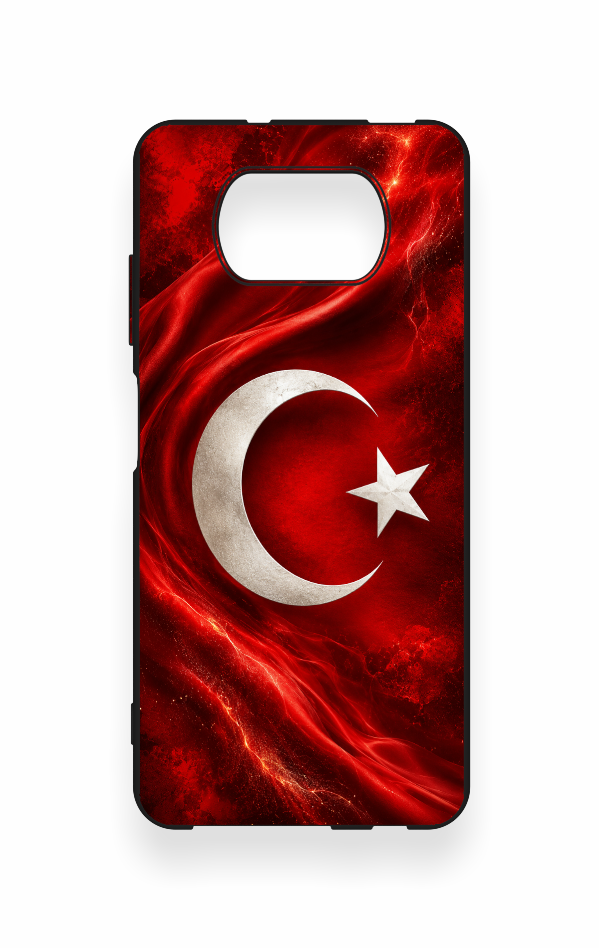Poco X3 Uyumlu Türk Bayrağı Desenli Silikon Kılıf