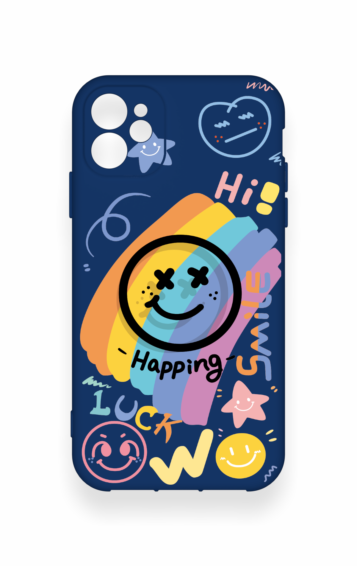 iPhone 11 Uyumlu Happing Smile Desenli Silikon Kılıf