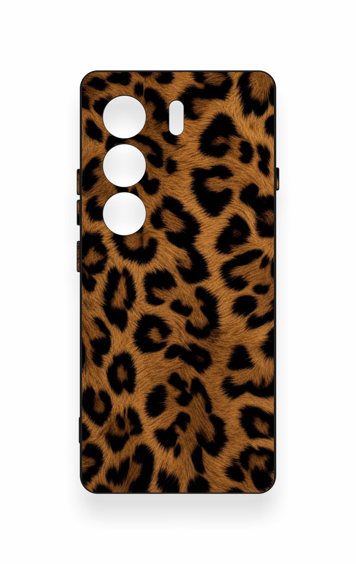 Tecno Camon 40 4G Uyumlu Koyu Leopar Deri Desenli Silikon Kılıf
