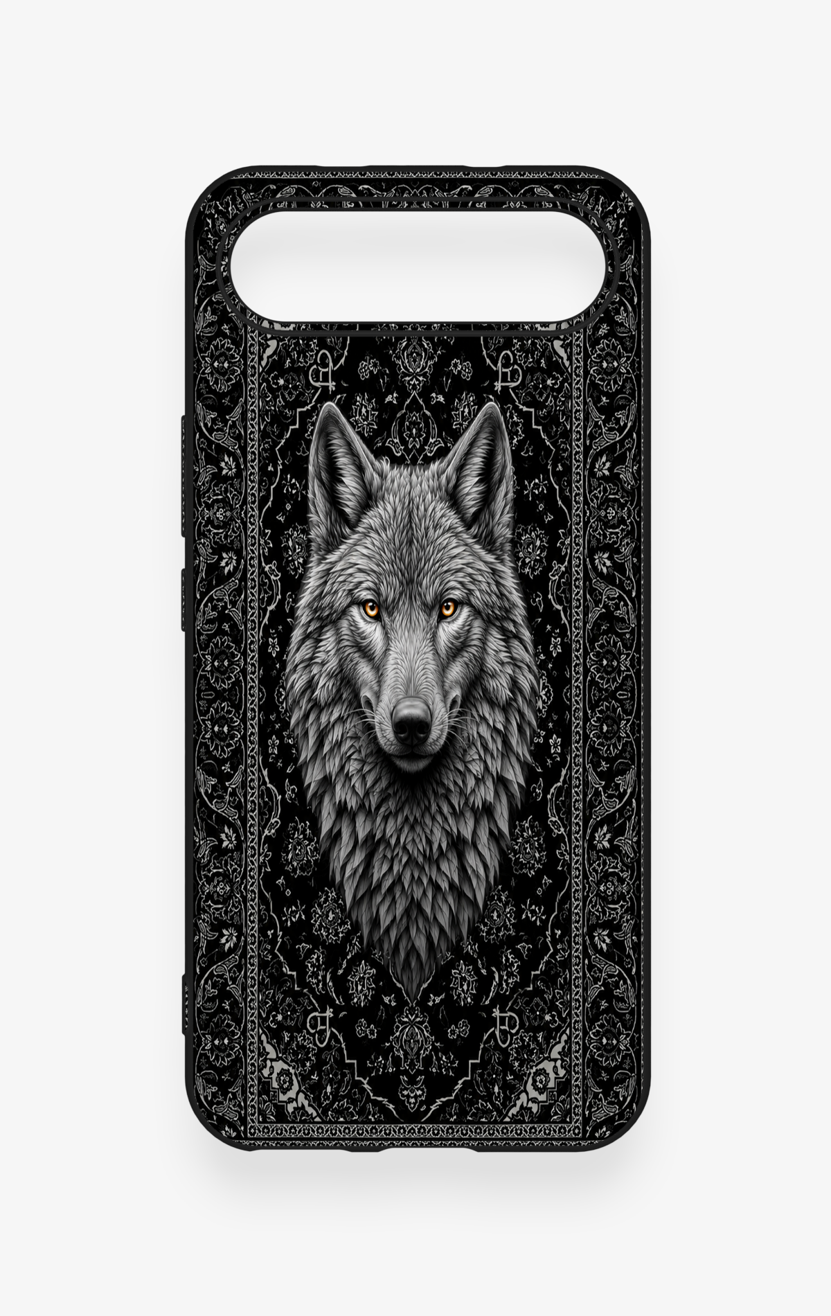 Tecno Spark Slim Uyumlu Etnik Kurt Desenli Silikon Kılıf