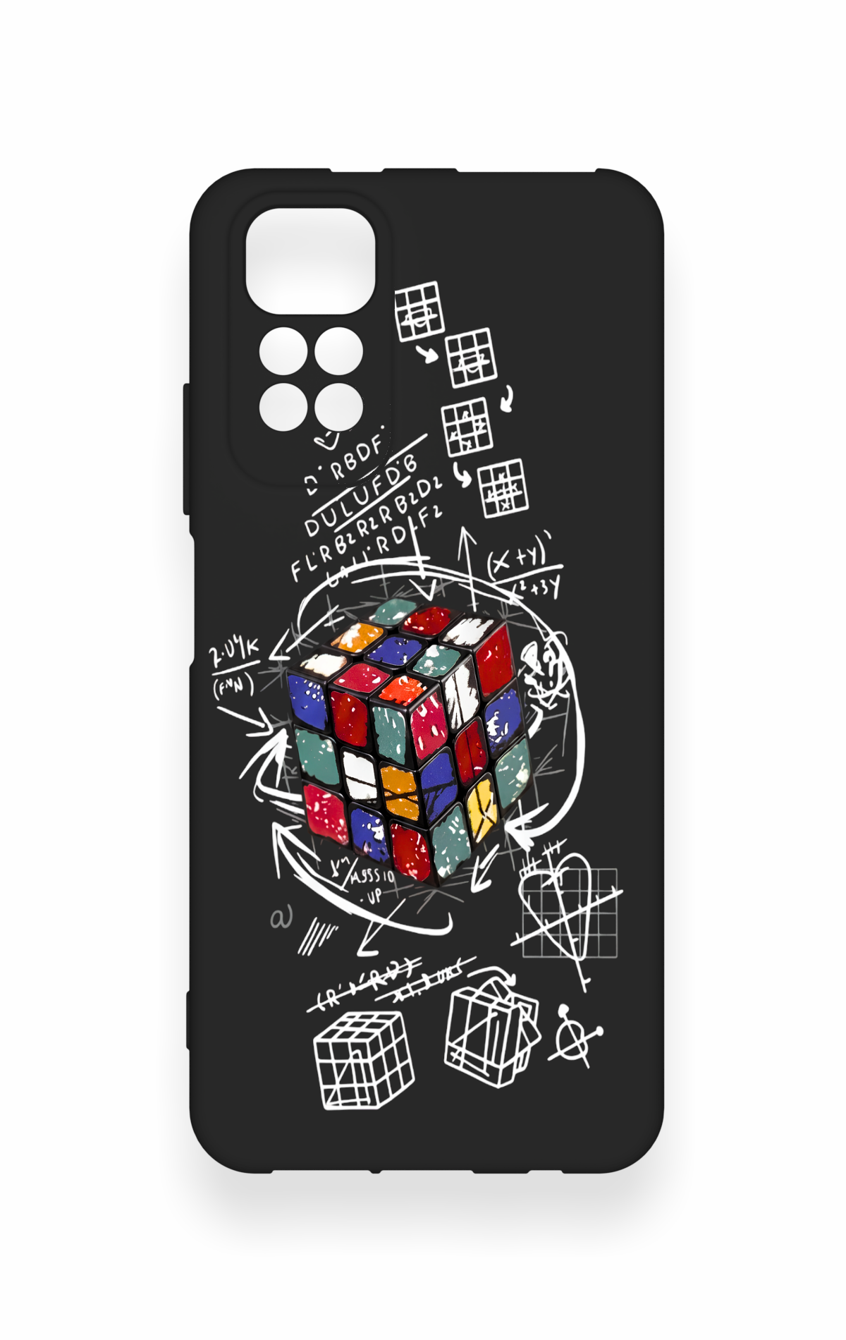 Redmi Note 11S Uyumlu Rubik Küb Desenli Silikon Kılıf