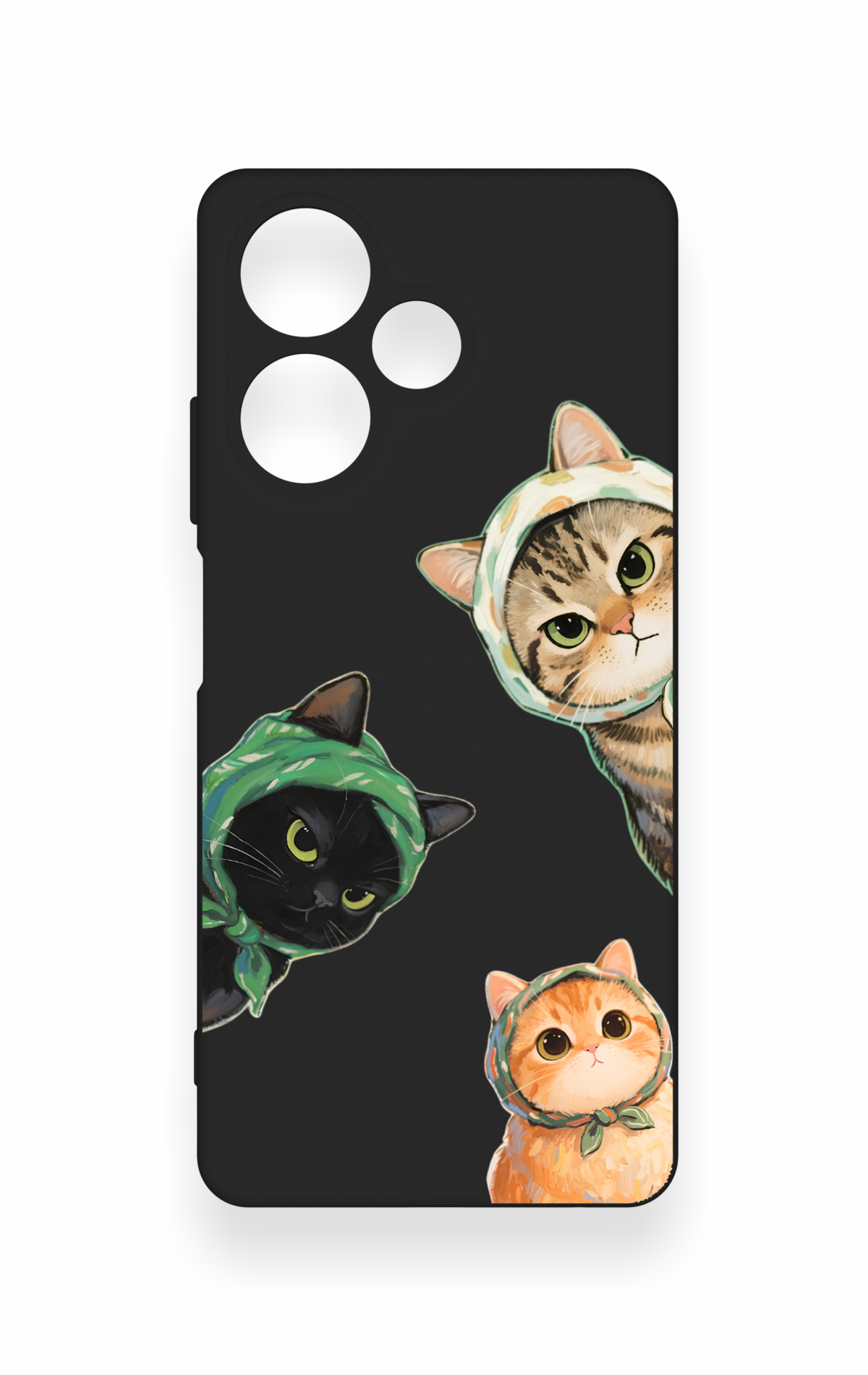 İnfinix Hot 30 Uyumlu Kedi Ekibi Desenli Silikon Kılıf