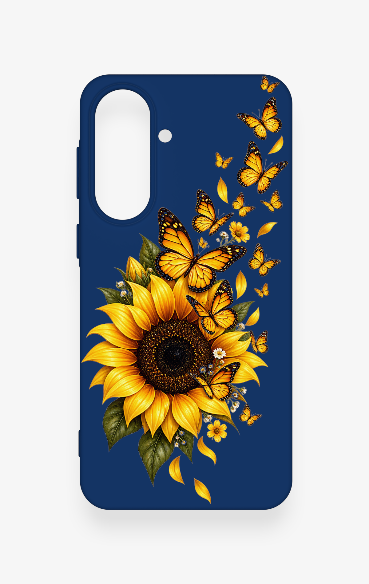 Samsung A37 Uyumlu Ayçiçeği Desenli Silikon Kılıf